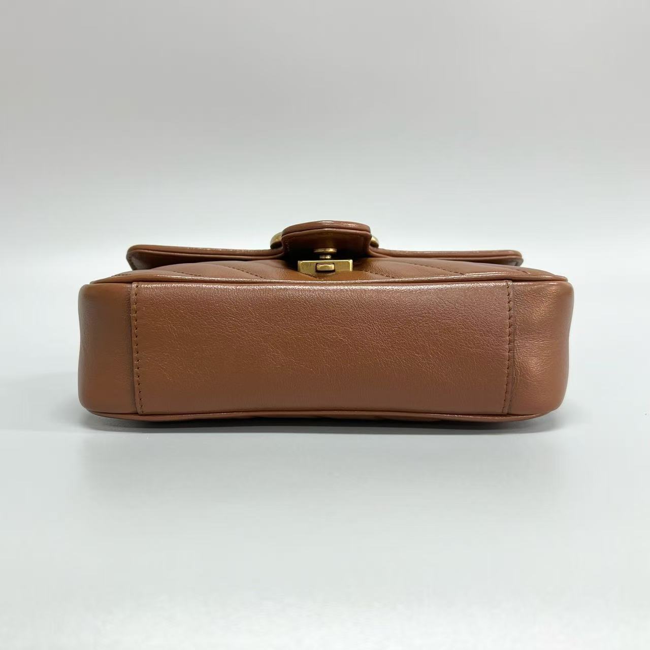 Gucci - Marmont 22 Chain Bag - Leather - Brown - (Small)