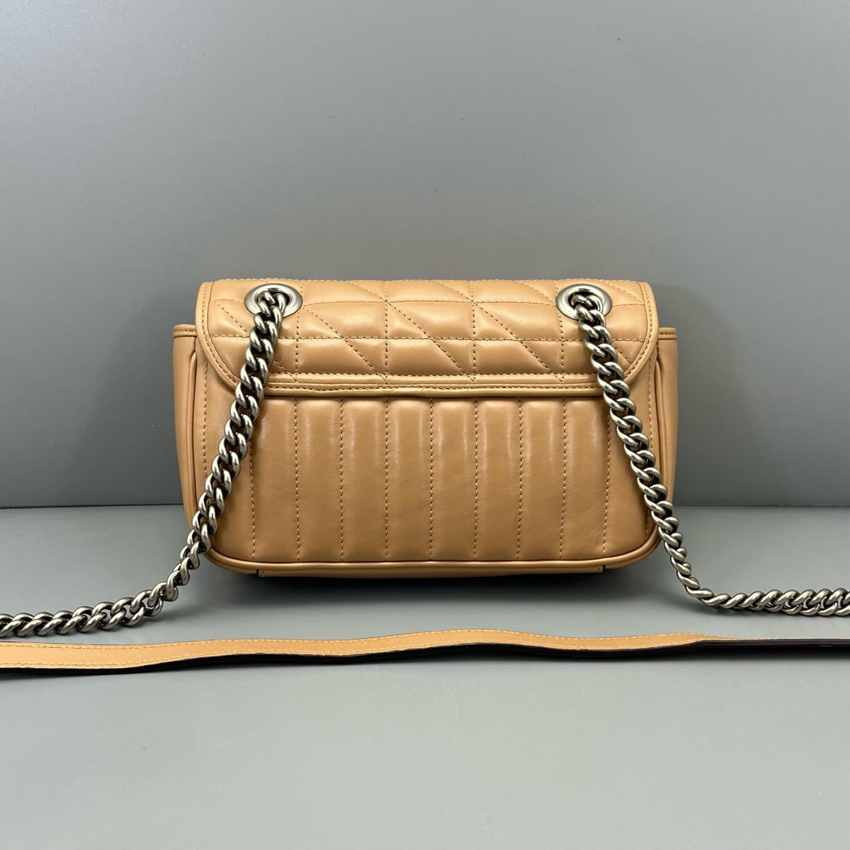 Gucci - Marmont 22 Chain Bag - Leather - Camel - (mini)