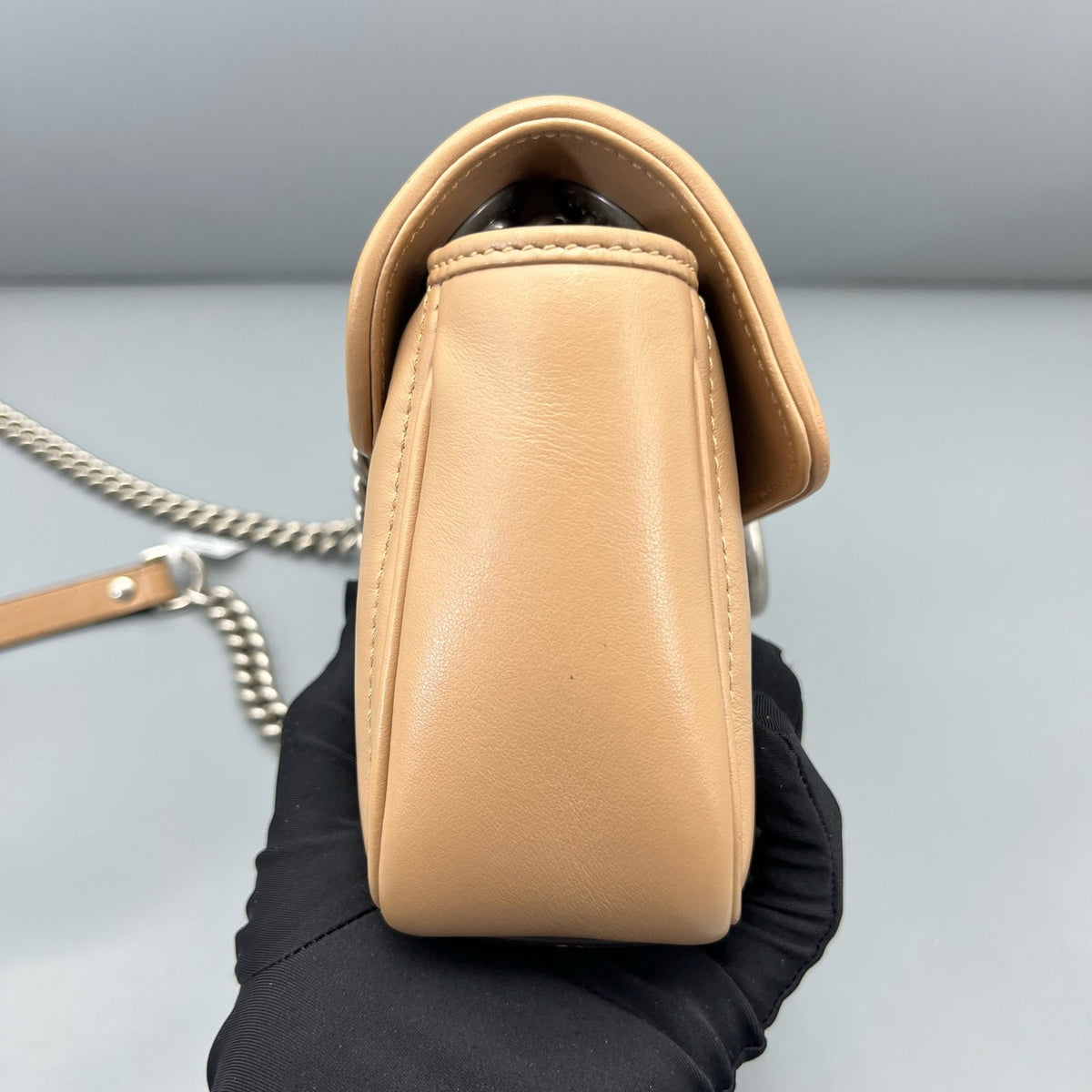 Gucci - Marmont 22 Chain Bag - Leather - Camel - (mini)