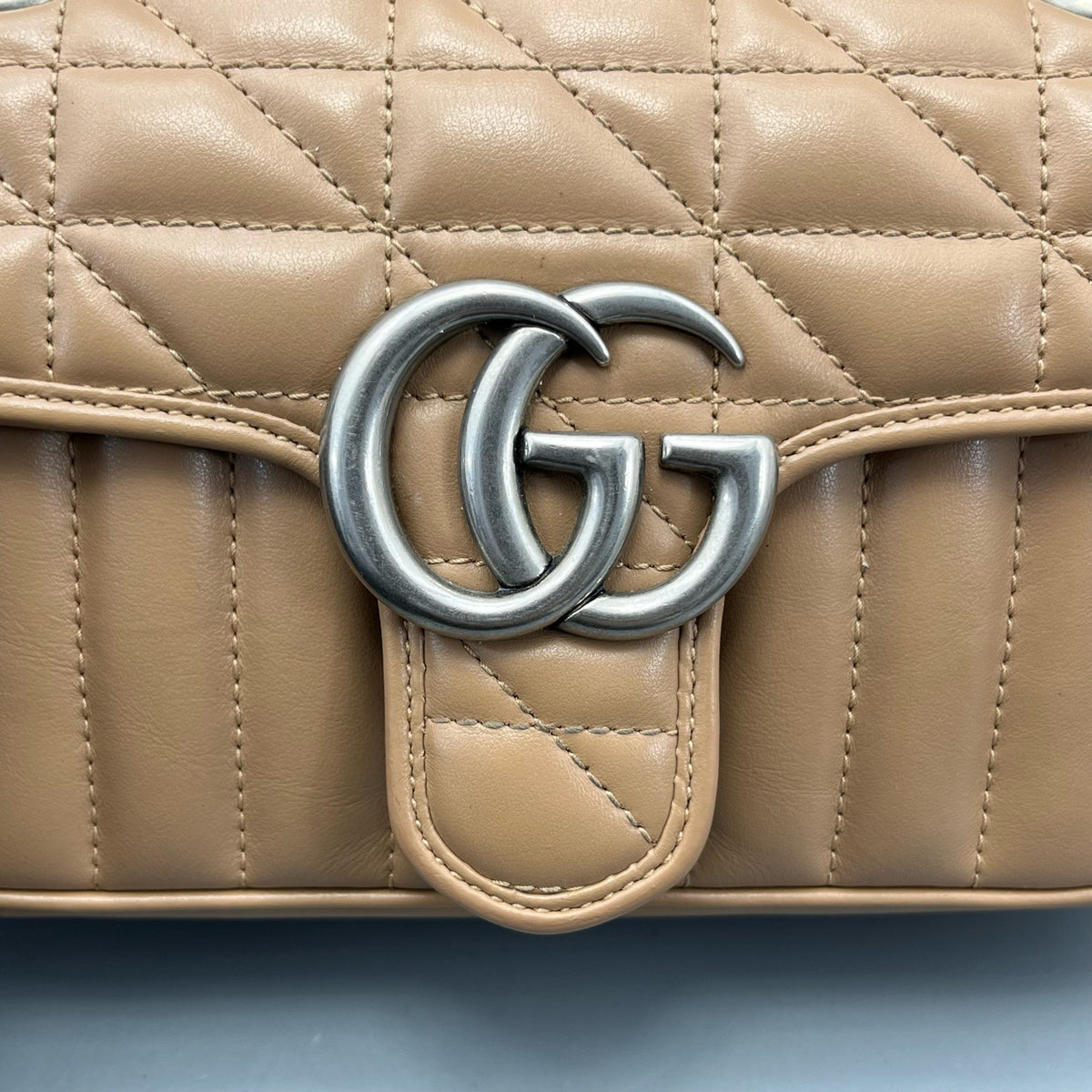 Gucci - Marmont 22 Chain Bag - Leather - Camel - (mini)