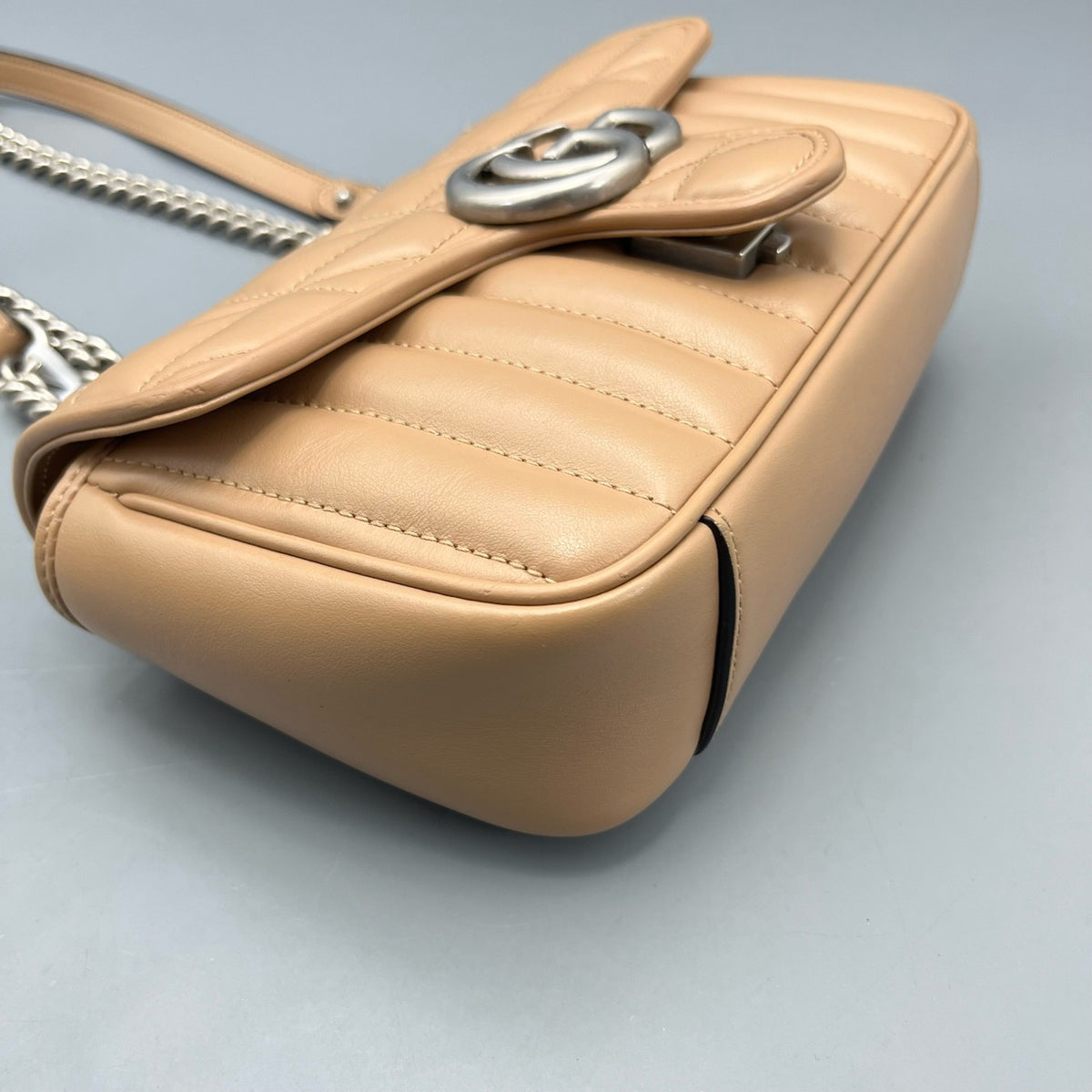 Gucci - Marmont 22 Chain Bag - Leather - Camel - (mini)
