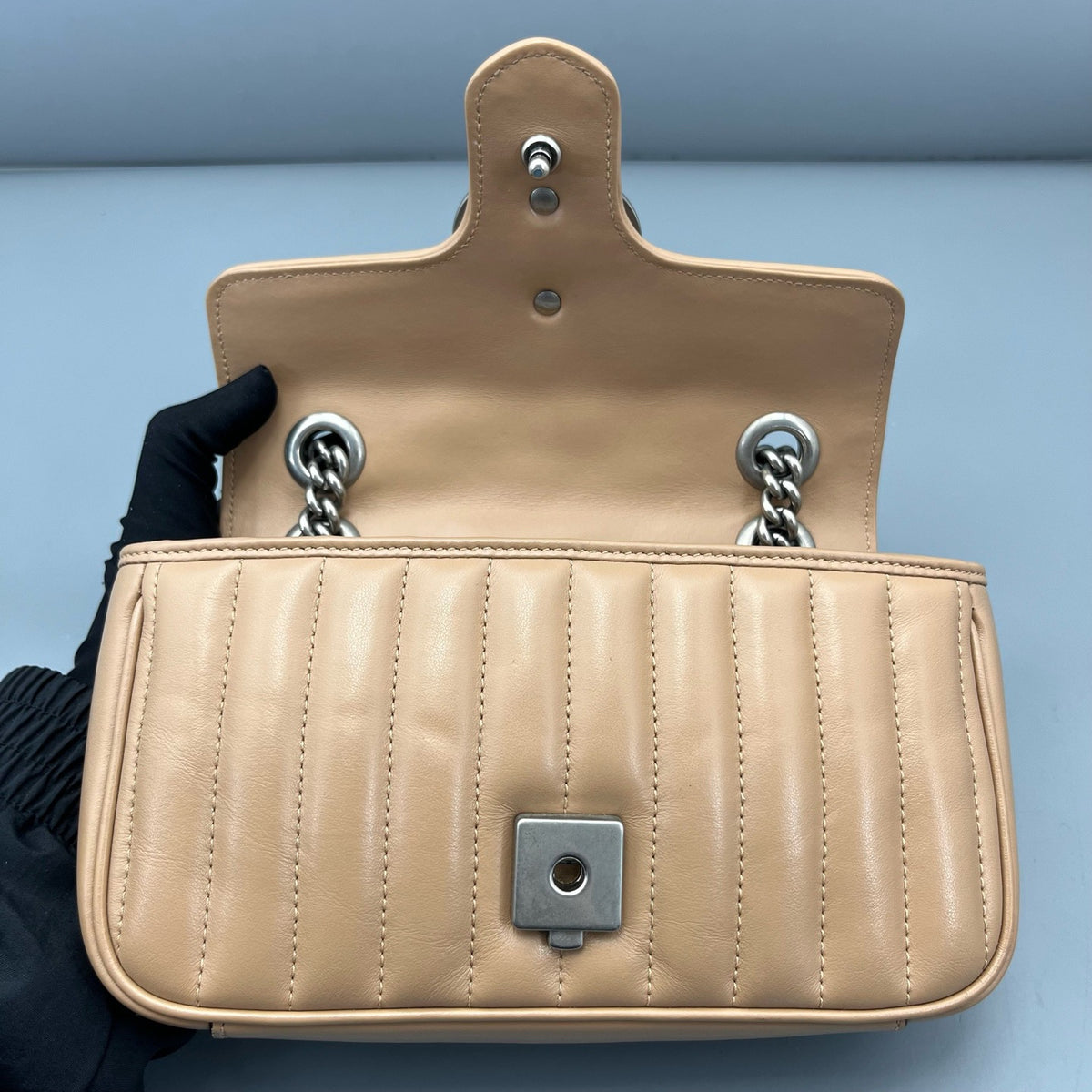 Gucci - Marmont 22 Chain Bag - Leather - Camel - (mini)