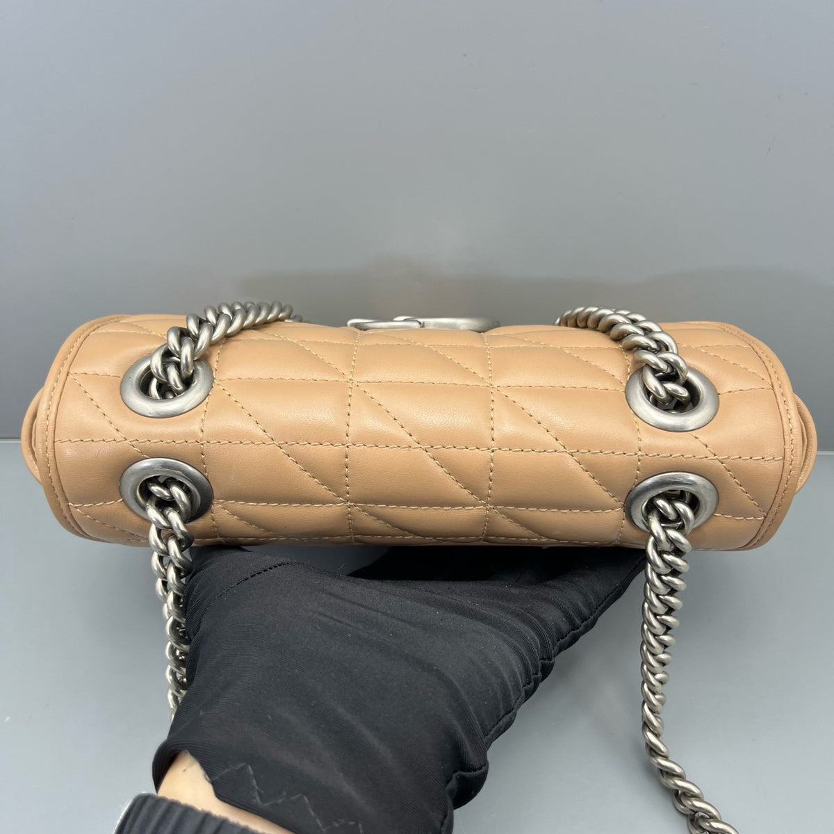 Gucci - Marmont 22 Chain Bag - Leather - Camel - (mini)