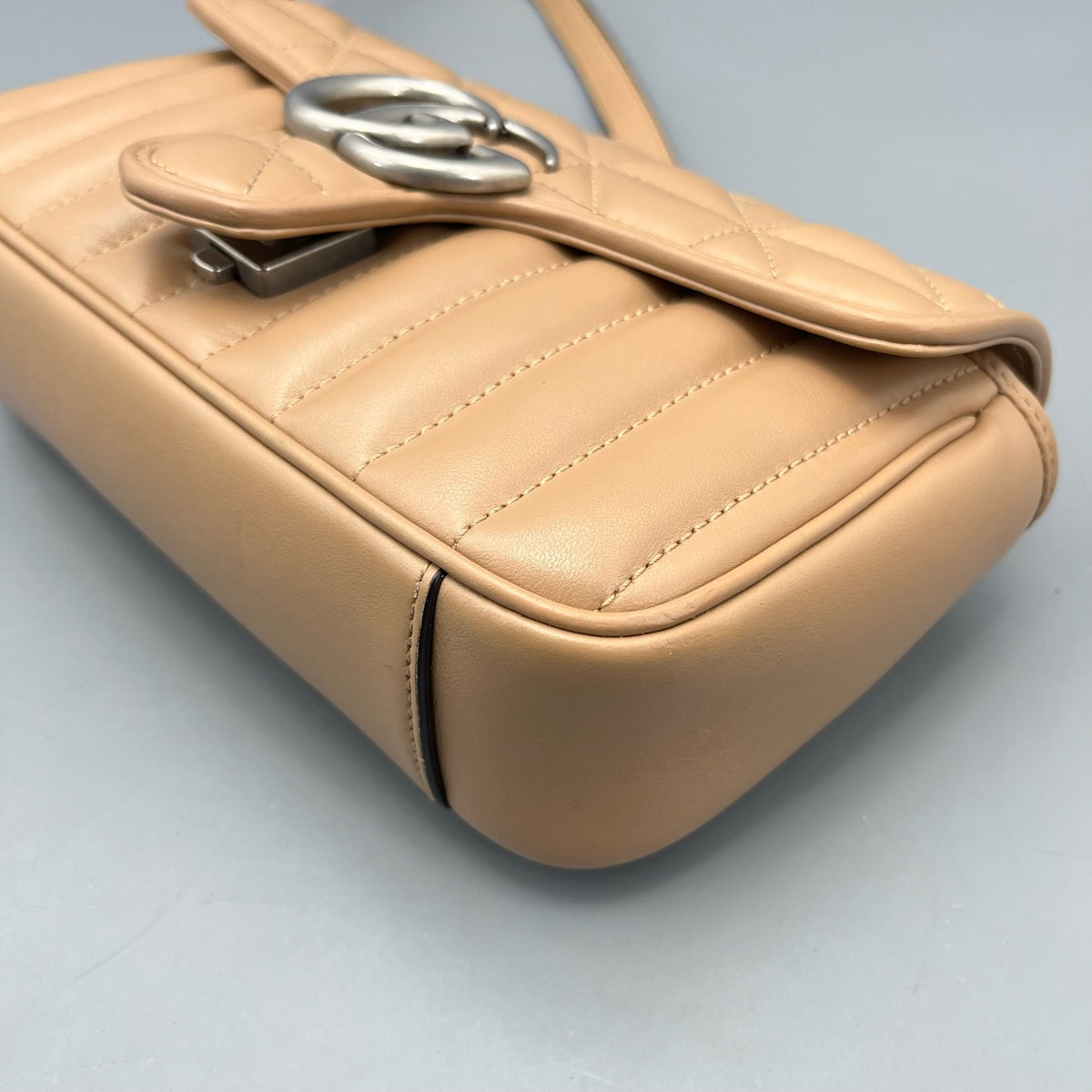 Gucci - Marmont 22 Chain Bag - Leather - Camel - (mini)