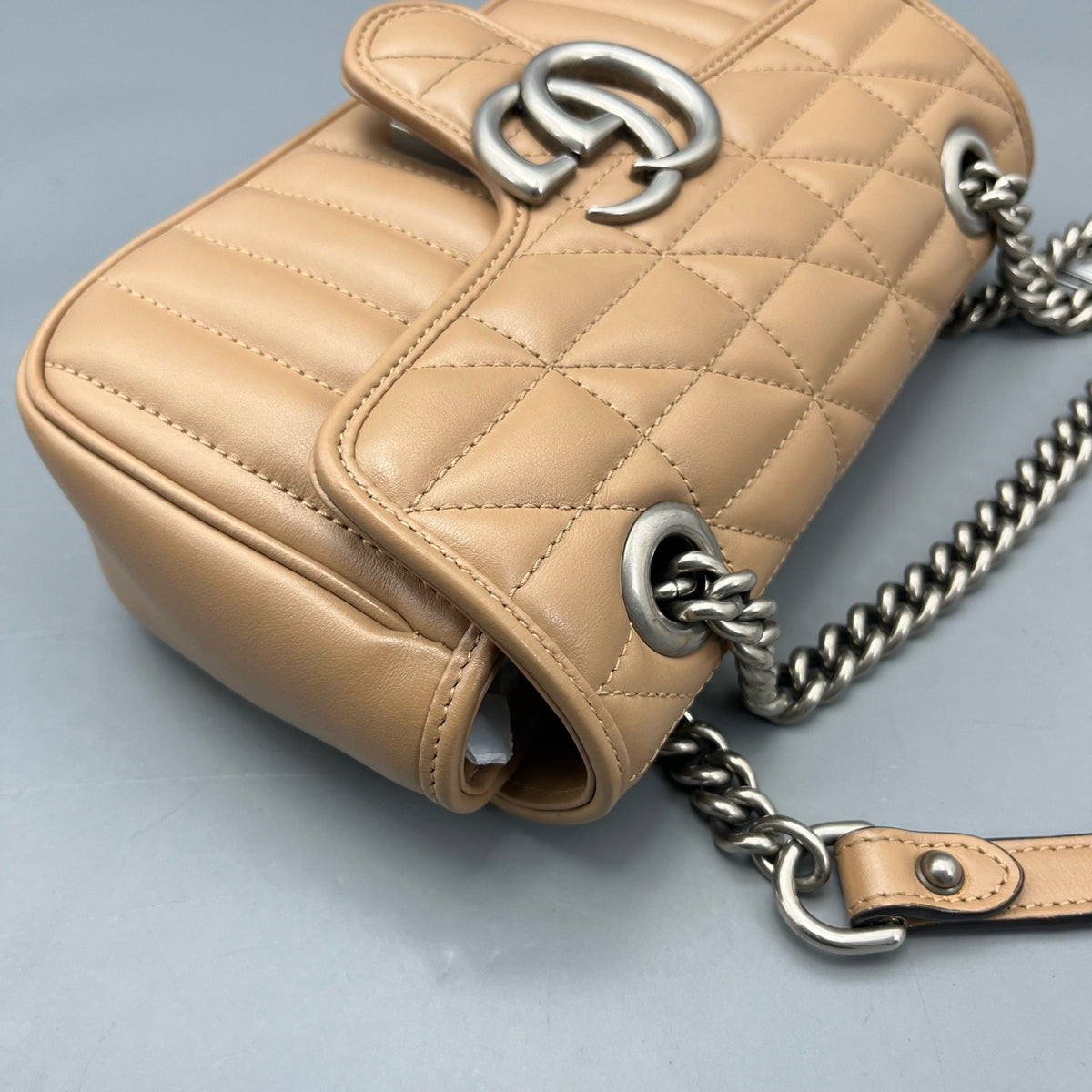 Gucci - Marmont 22 Chain Bag - Leather - Camel - (mini)