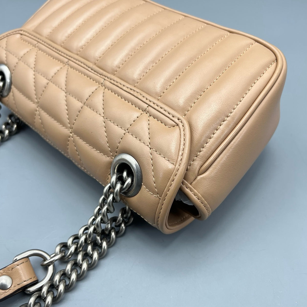 Gucci - Marmont 22 Chain Bag - Leather - Camel - (mini)