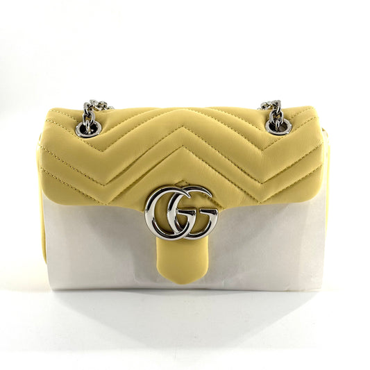 Gucci - Marmont 22 chain bag - Leather - Yellow - (Mini)