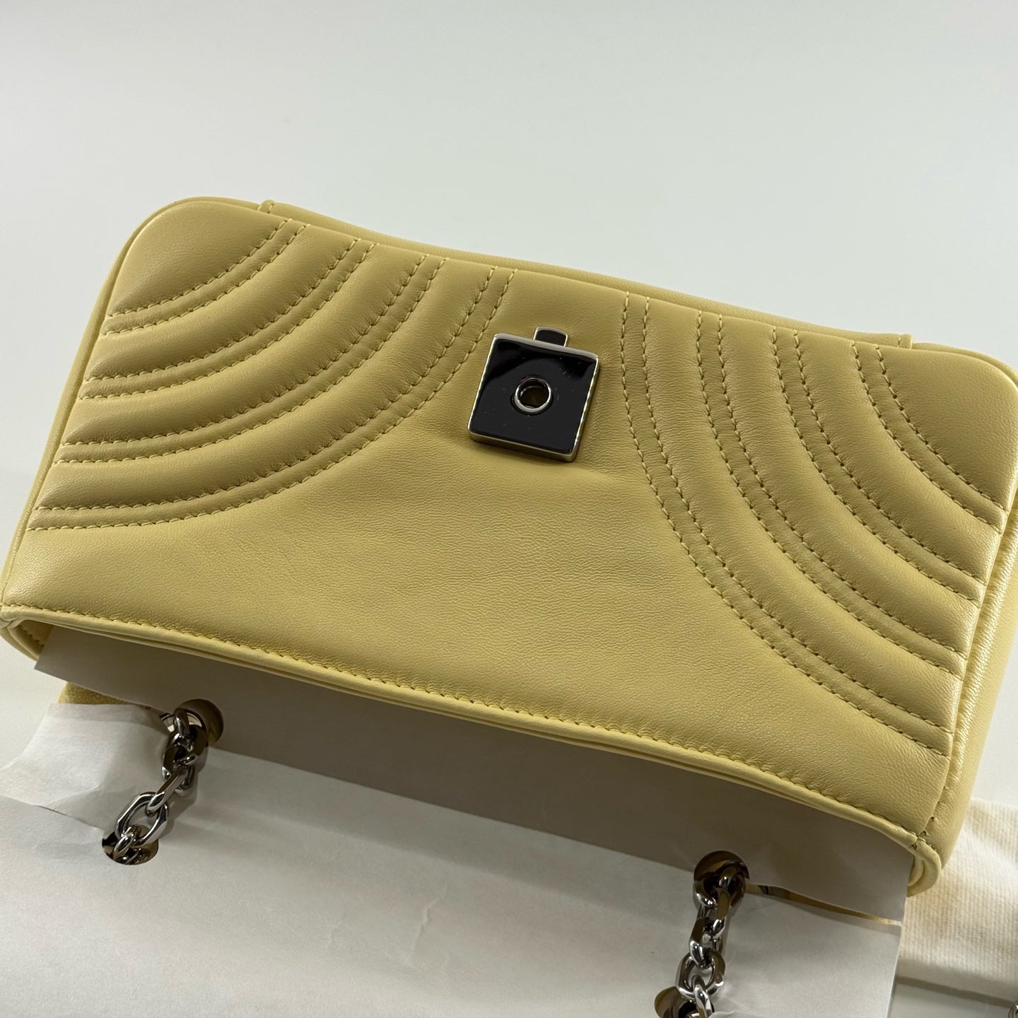 Gucci - Marmont 22 chain bag - Leather - Yellow - (Mini)