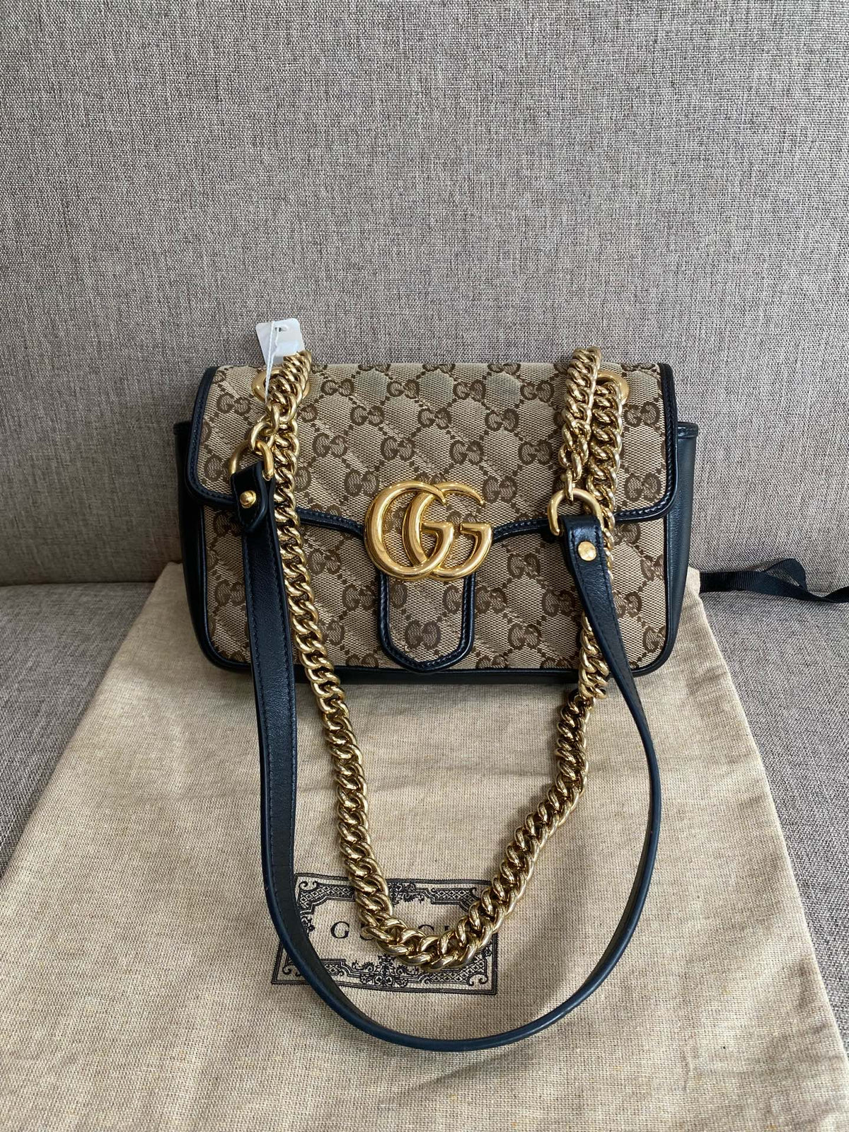 Gucci - Marmont 22 - Cloth - Brown - (small)
