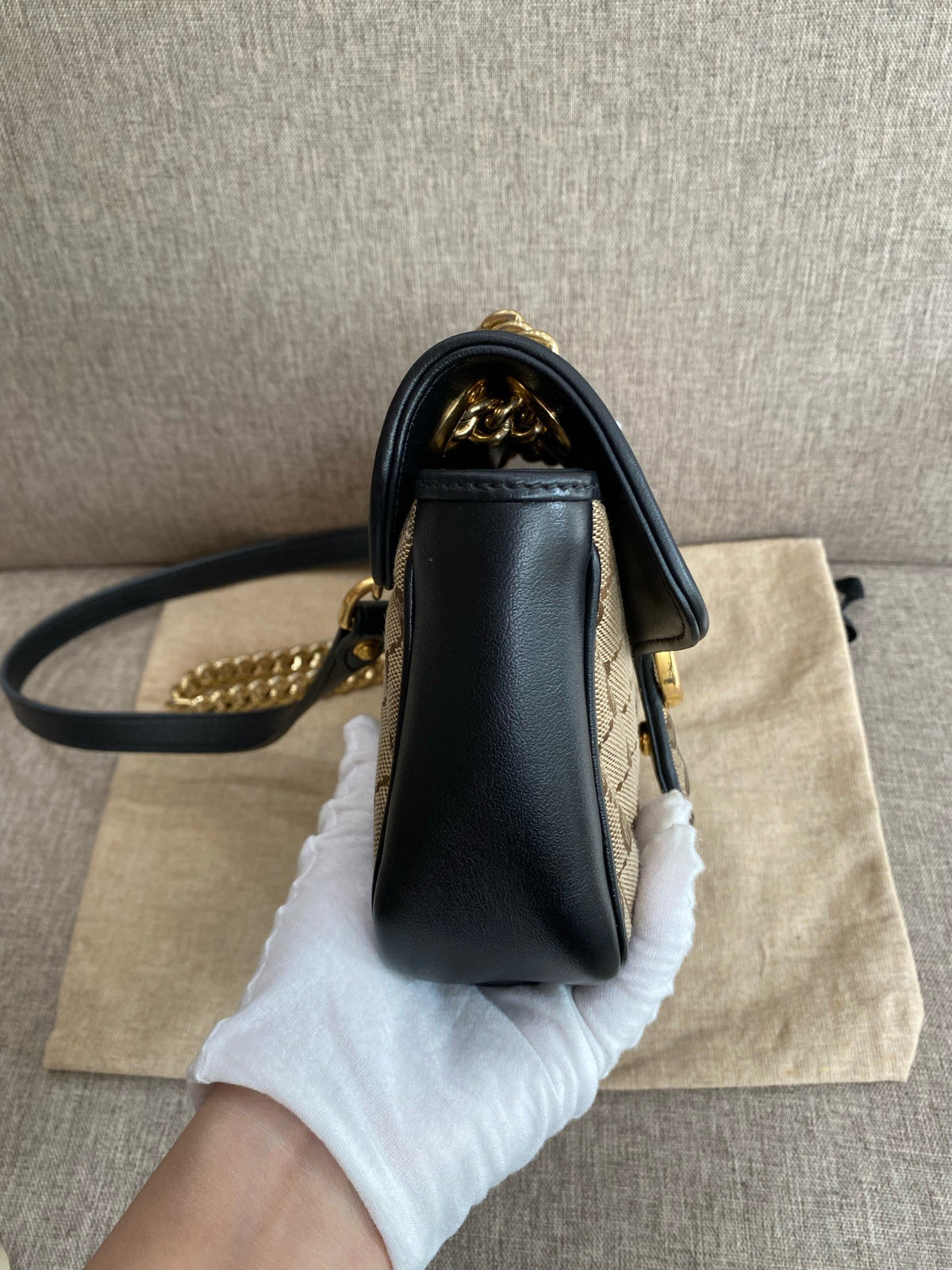 Gucci - Marmont 22 - Cloth - Brown - (small)