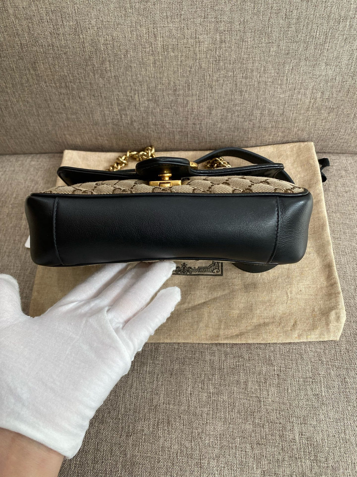 Gucci - Marmont 22 - Cloth - Brown - (small)