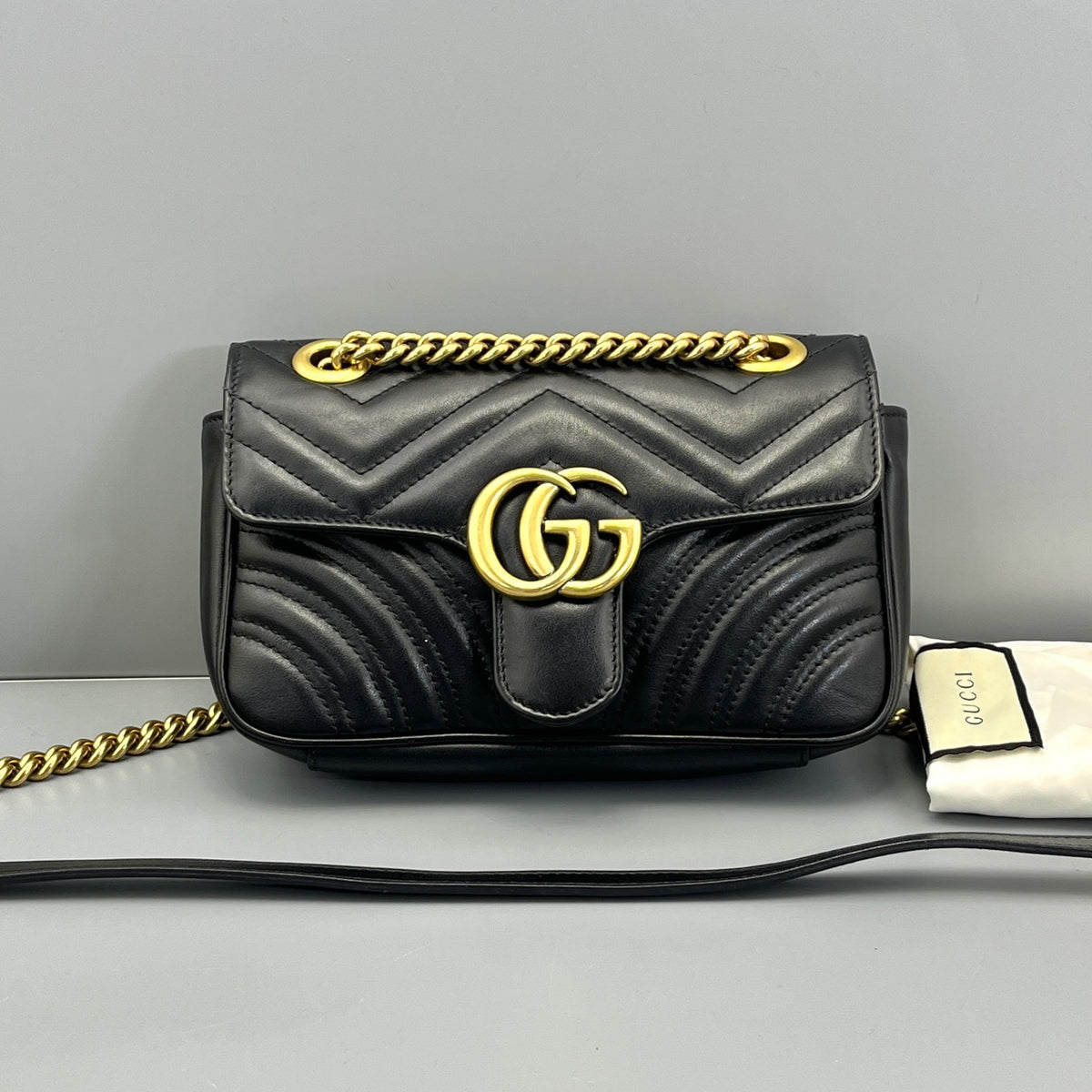 Gucci - Marmont 22 - Leather - Black - (mini)