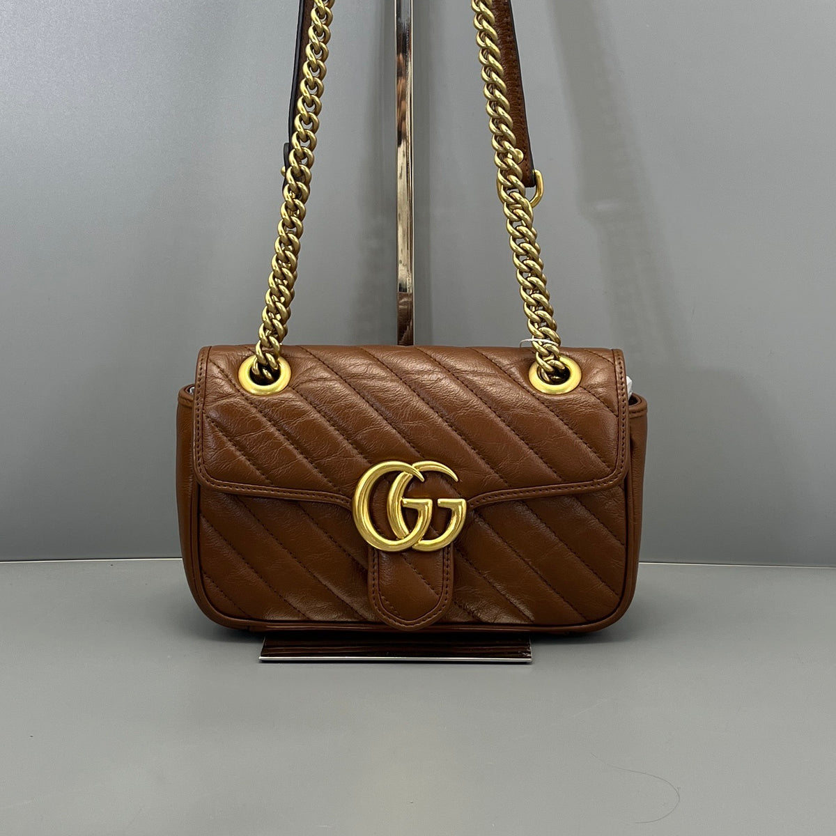 Gucci - Marmont 22 - Leather - Brown - (mini)