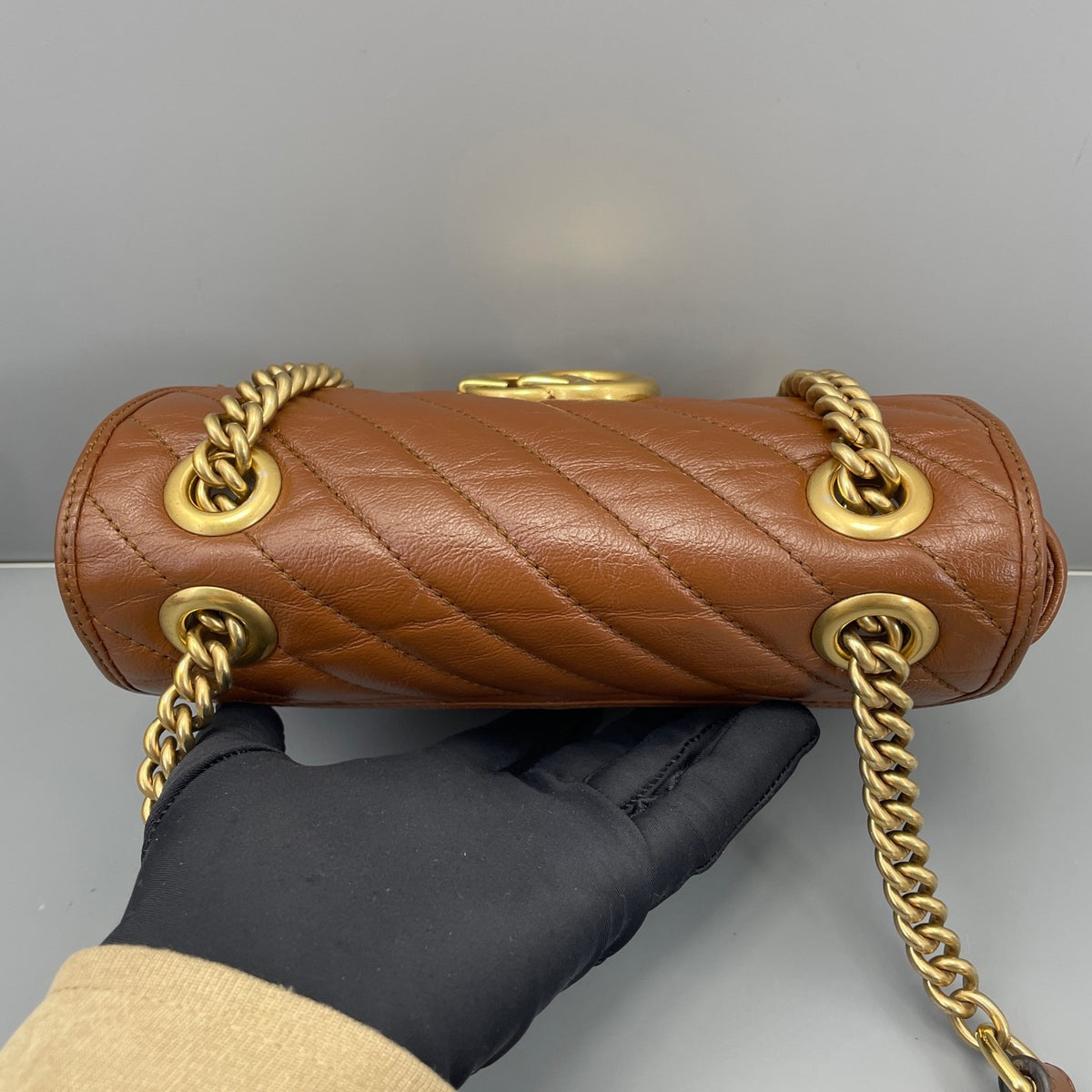 Gucci - Marmont 22 - Leather - Brown - (mini)