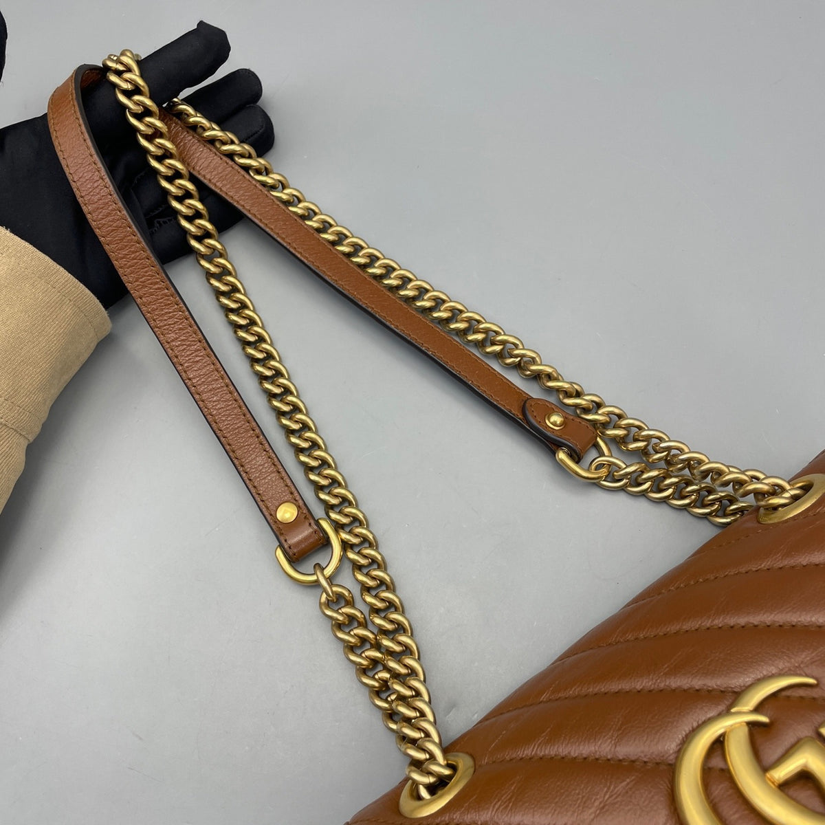 Gucci - Marmont 22 - Leather - Brown - (mini)