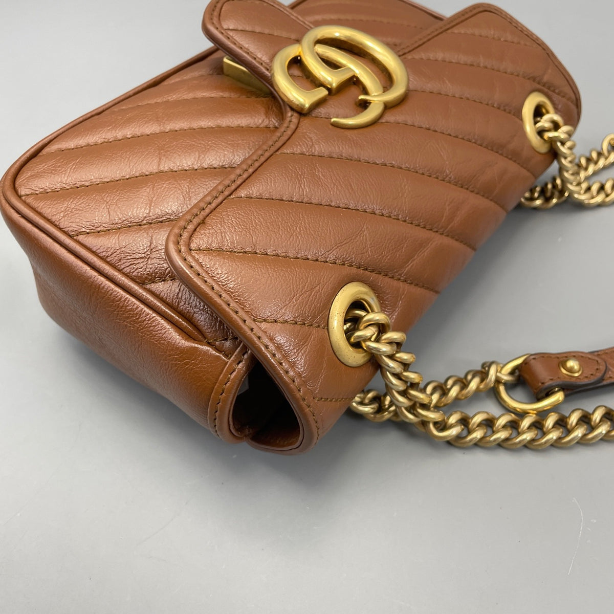 Gucci - Marmont 22 - Leather - Brown - (mini)