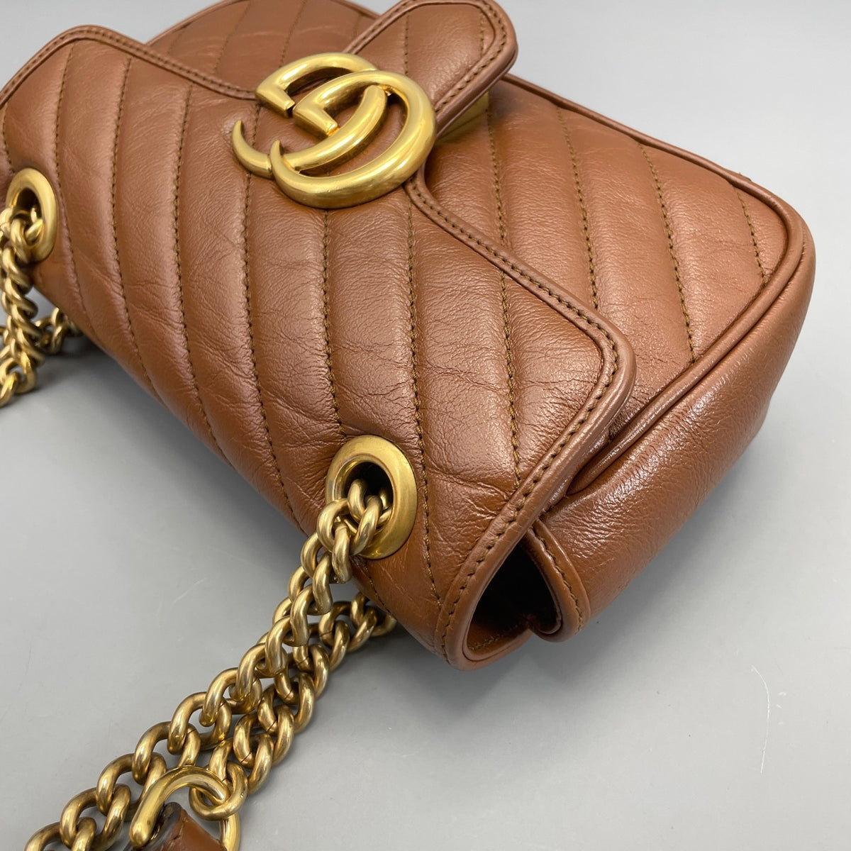 Gucci - Marmont 22 - Leather - Brown - (mini)