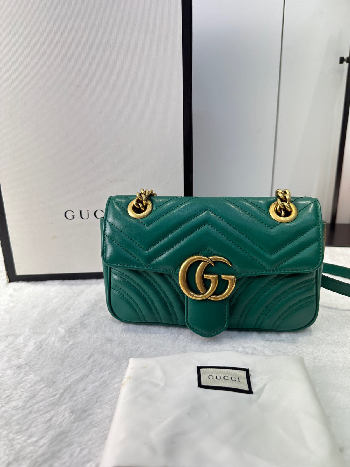 Gucci - Marmont 22 - Leather - Green - (Small)