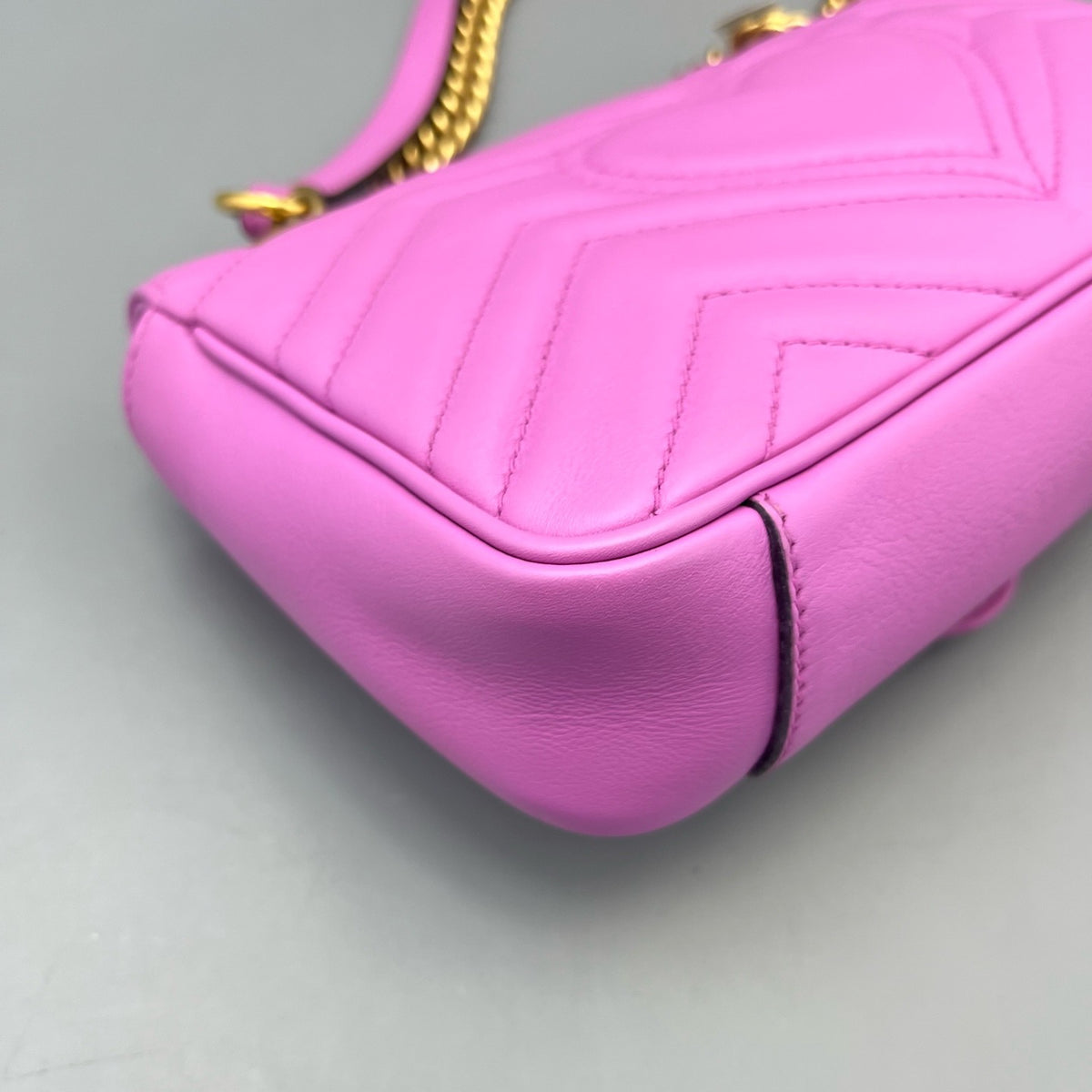 Gucci - Marmont 22 - Leather - Pink - (small)