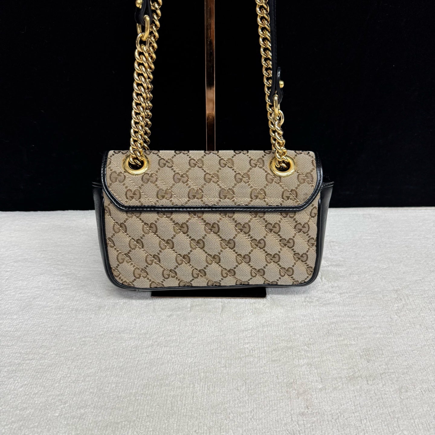 Gucci - Marmont 22 - Monogram canvas with leather trim - Beige and Black - (mini)