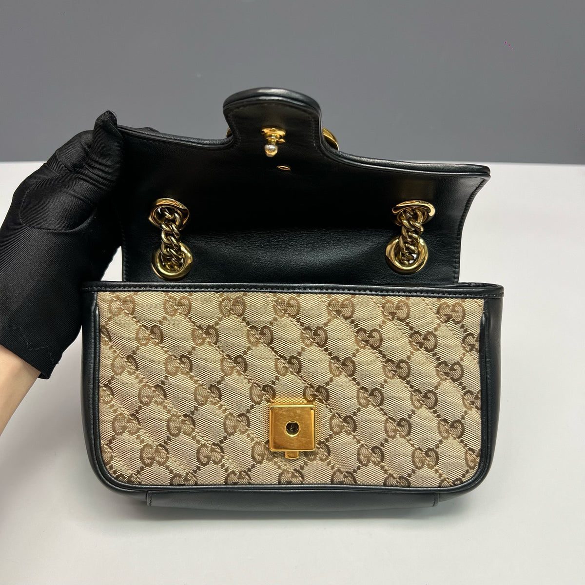 Gucci - Marmont 22 Small - Cloth - Beige - (Small)
