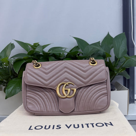 Gucci - Marmont 26 - Leather - Beige - (medium)