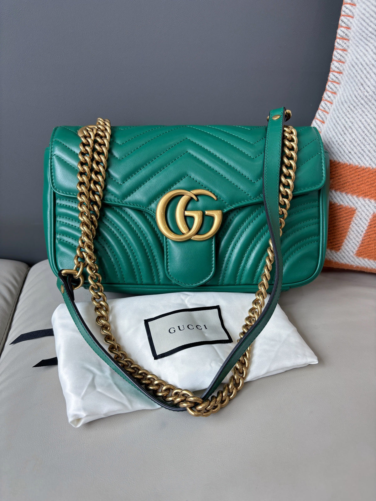 Gucci - Marmont 26 - Leather - Green - (medium)