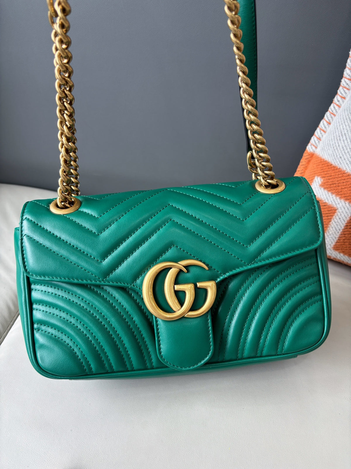 Gucci - Marmont 26 - Leather - Green - (medium)