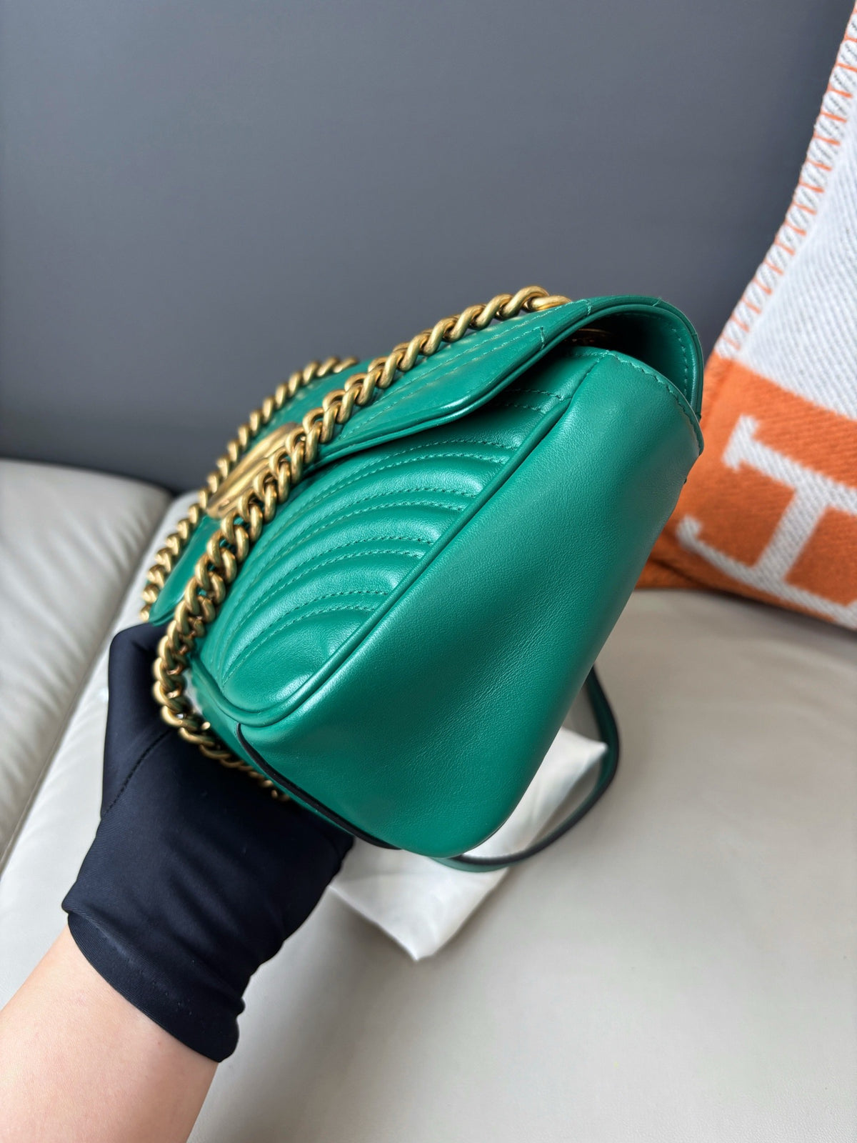 Gucci - Marmont 26 - Leather - Green - (medium)