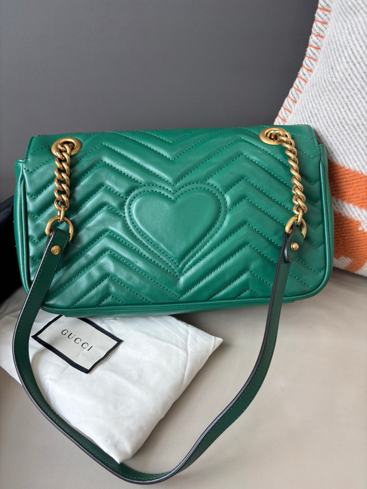 Gucci - Marmont 26 - Leather - Green - (medium)