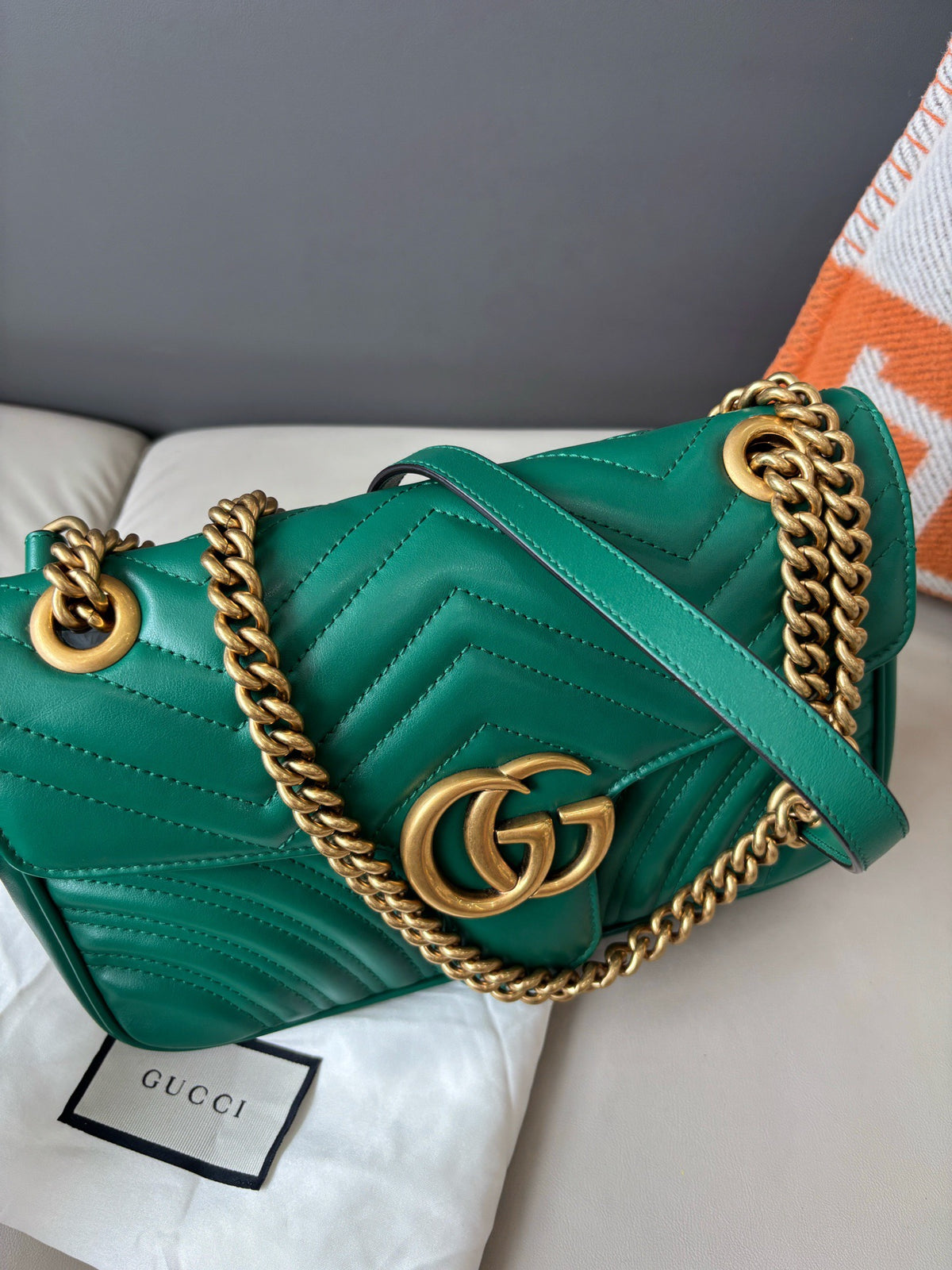 Gucci - Marmont 26 - Leather - Green - (medium)
