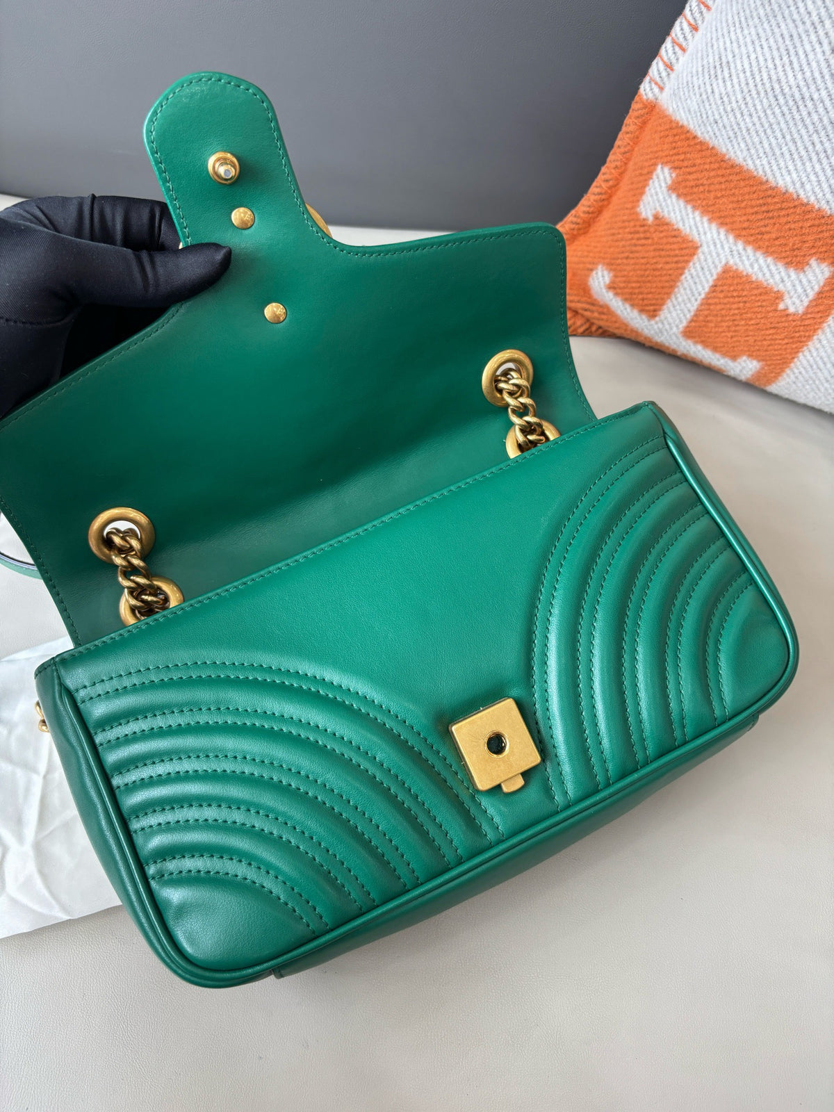 Gucci - Marmont 26 - Leather - Green - (medium)