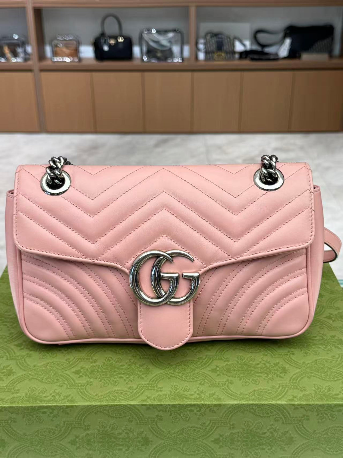 Gucci - Marmont 26 - Leather - Pink - (Medium)