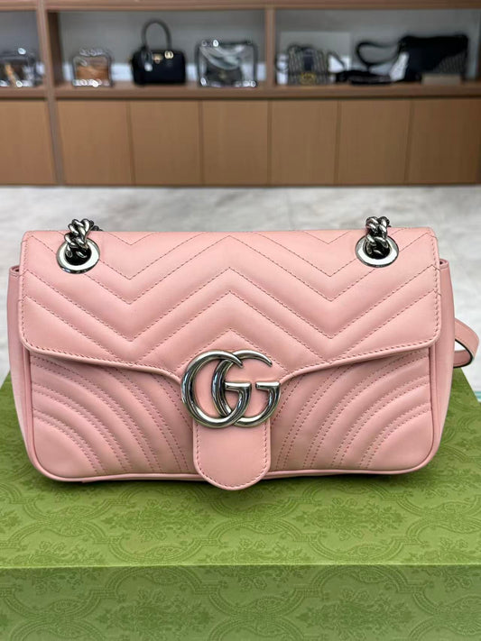 Gucci - Marmont 26 - Leather - Pink - (Medium)