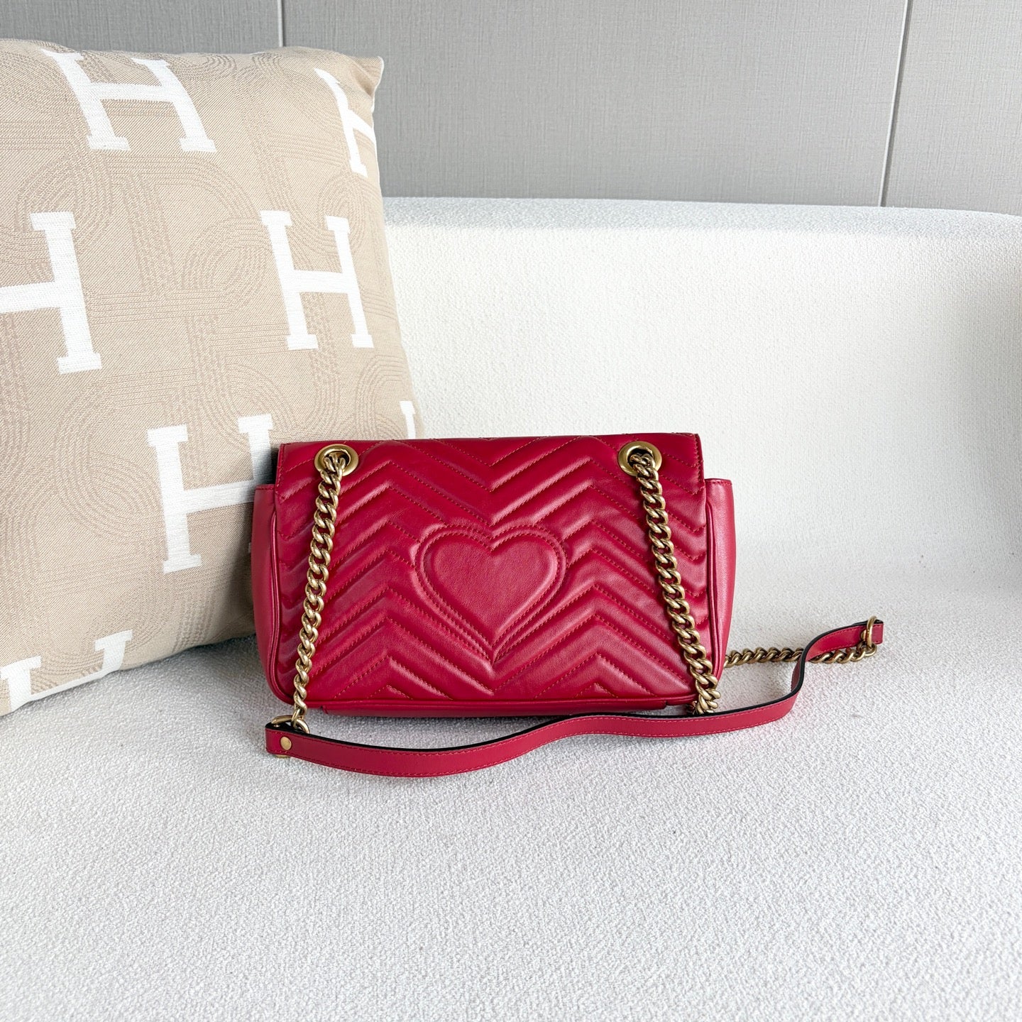 Gucci - Marmont 26 - Leather - Red - (medium)