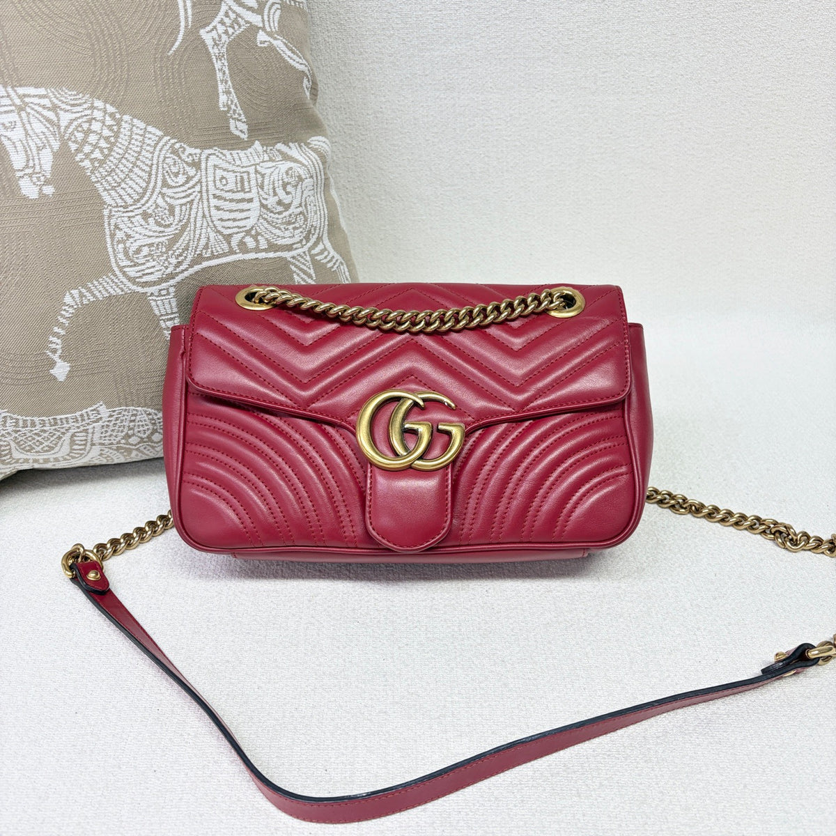 Gucci - Marmont 26 - Leather - Red - (small)