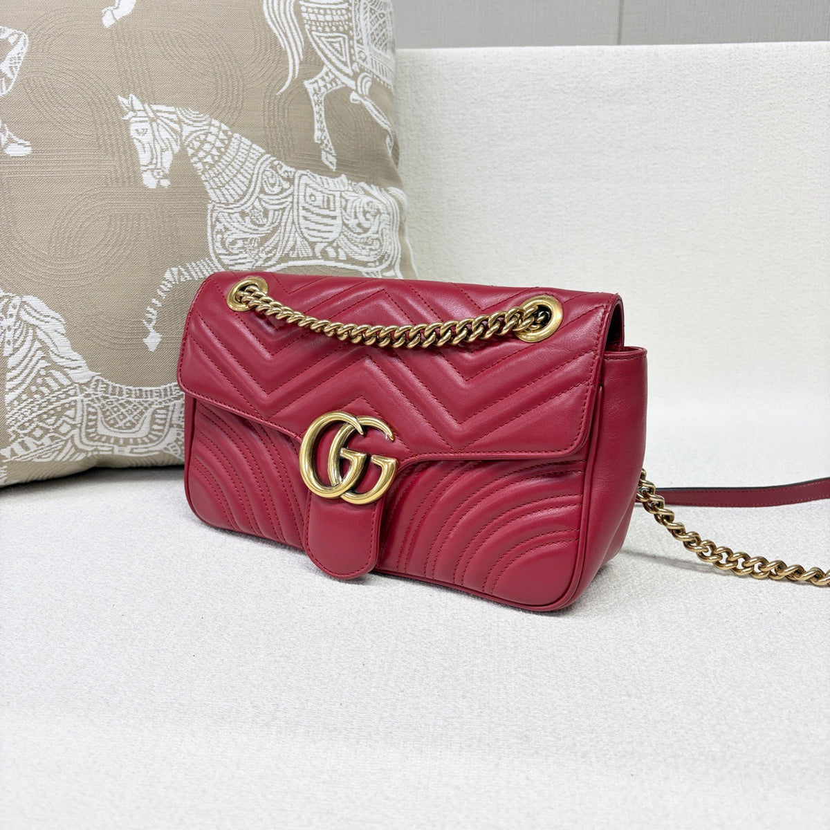 Gucci - Marmont 26 - Leather - Red - (small)