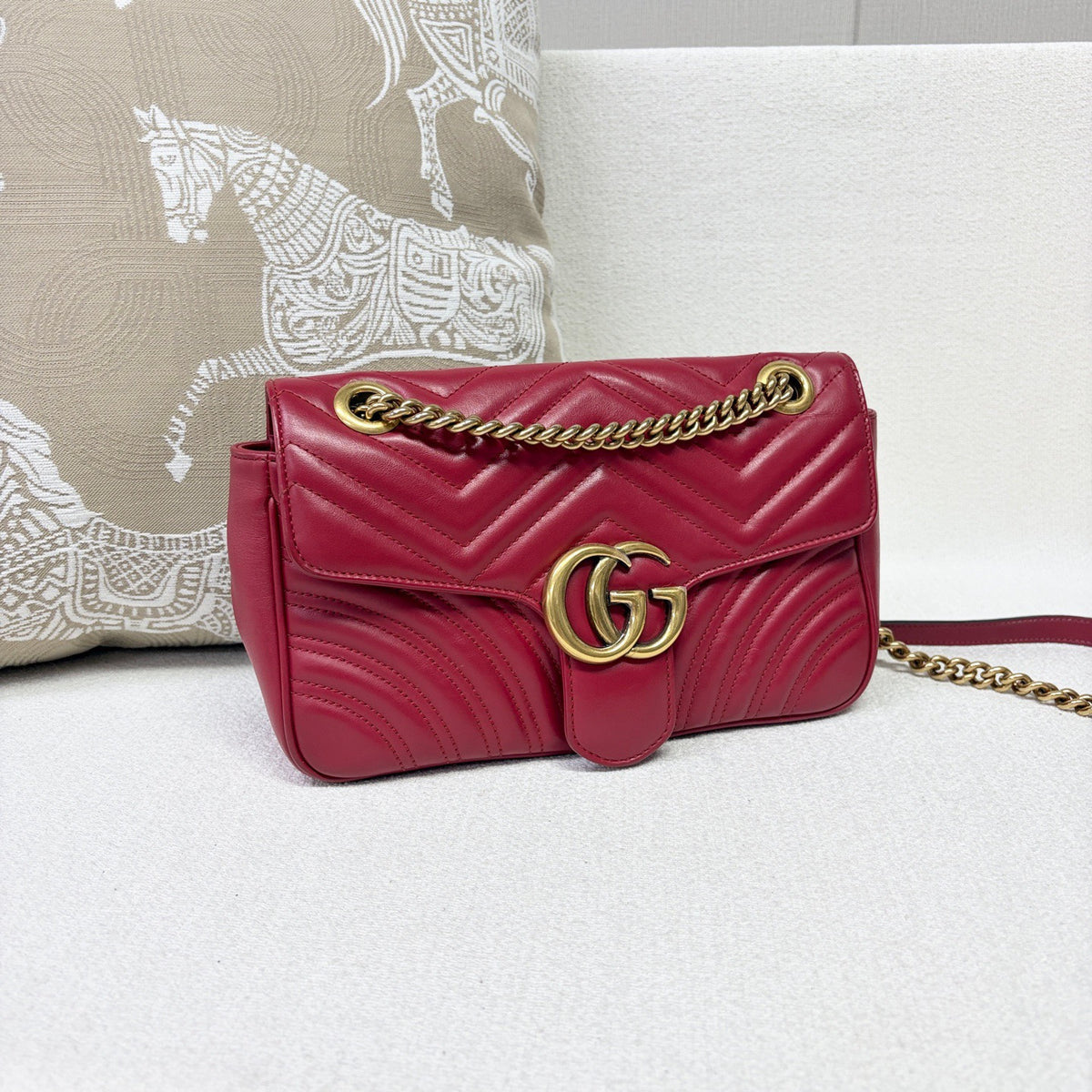 Gucci - Marmont 26 - Leather - Red - (small)