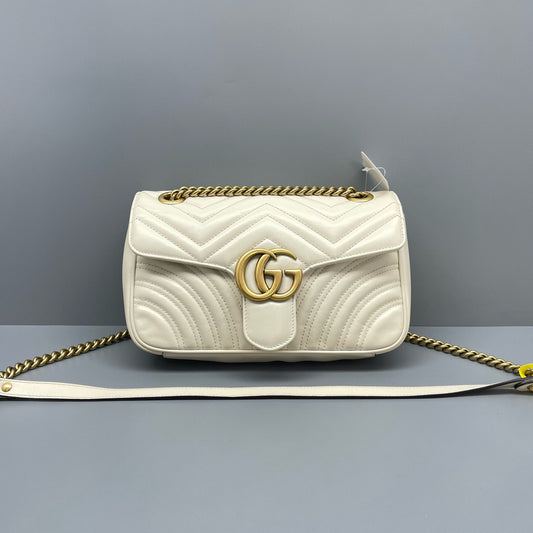 Gucci - Marmont 26 - Leather - White - (medium)