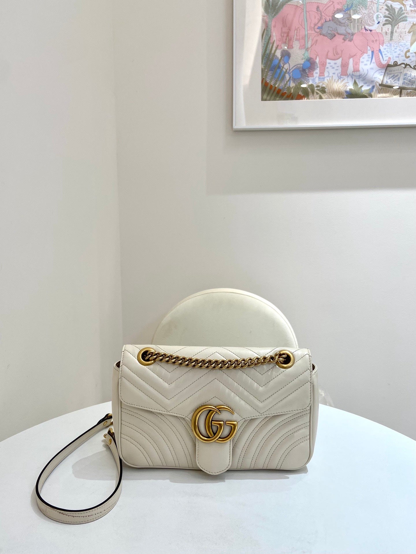 Gucci - Marmont 26 - Leather - White - (small)