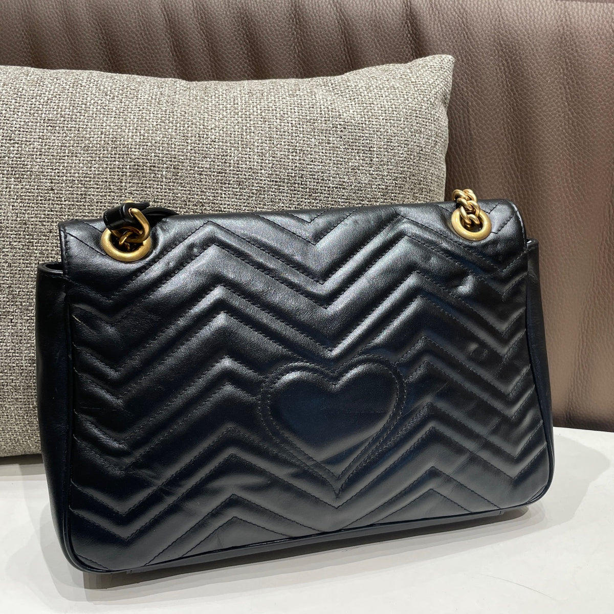 Gucci - Marmont 30 - Leather - Black - (Large)