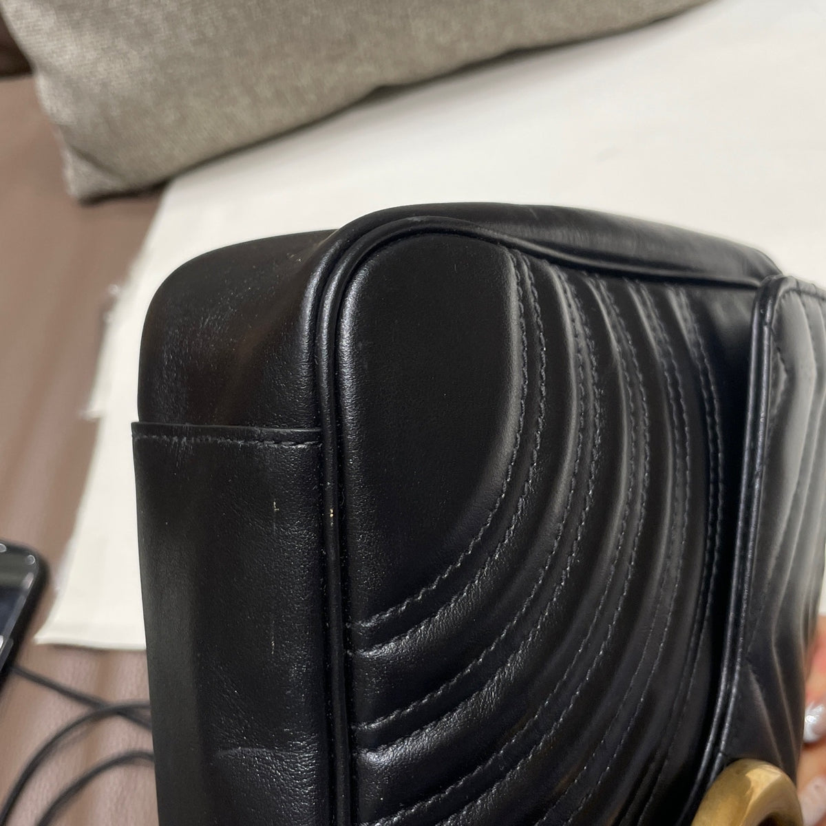 Gucci - Marmont 30 - Leather - Black - (Large)
