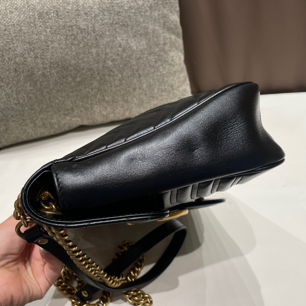 Gucci - Marmont 30 - Leather - Black - (Large)