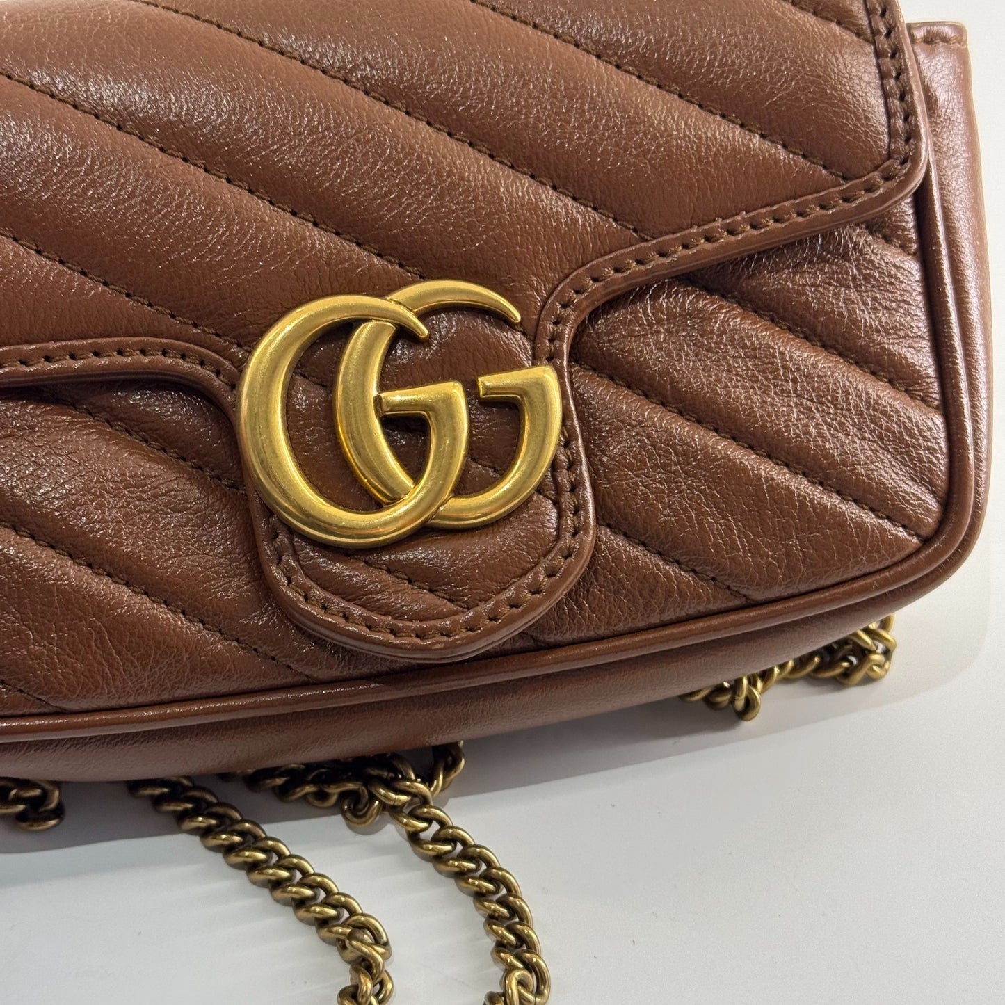 Gucci - Marmont - Leather - Brown