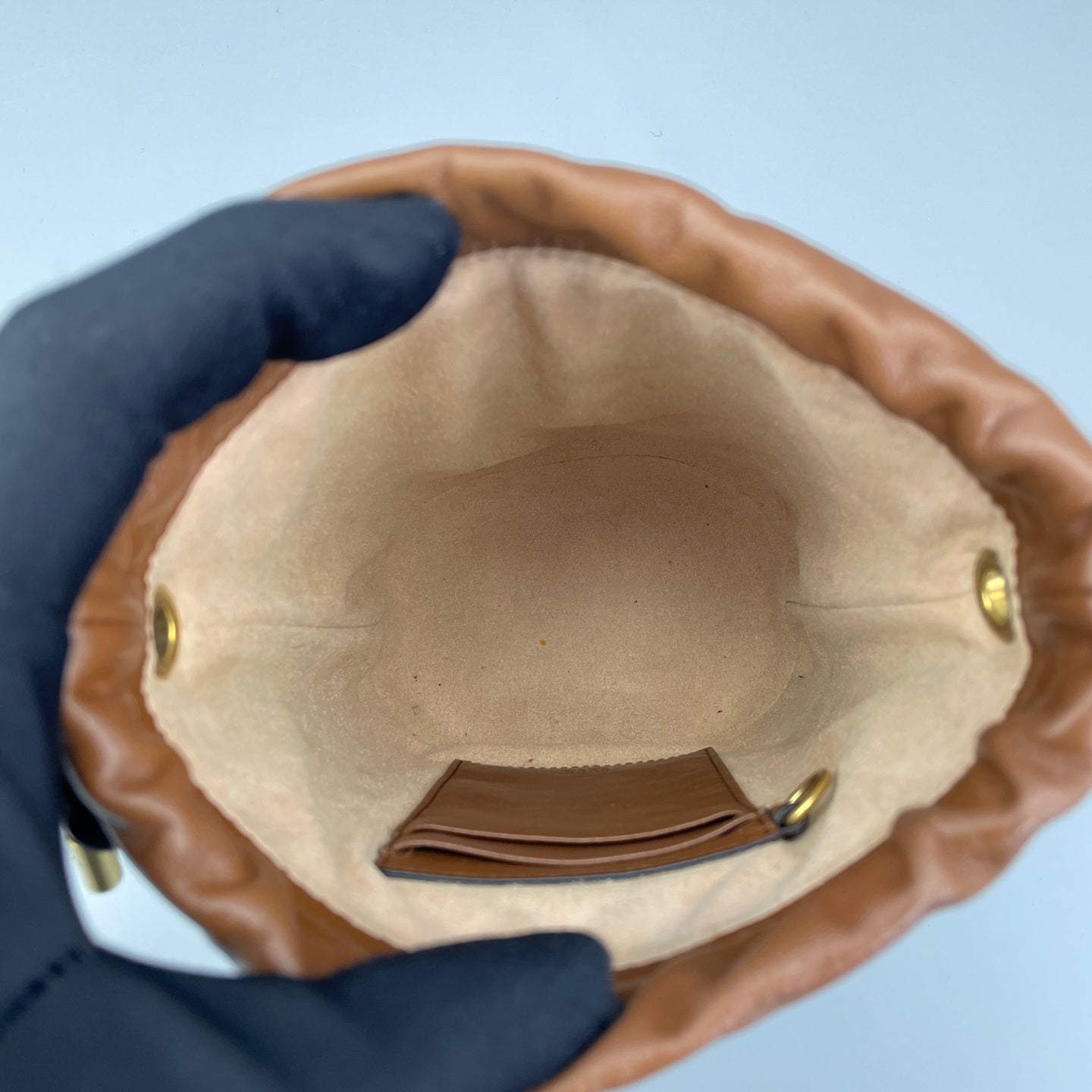 Gucci - Marmont bucket bag - Leather - Camel - (small)