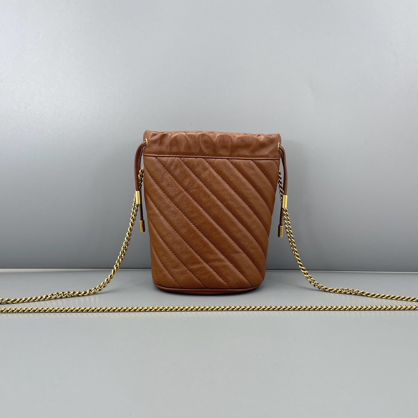 Gucci - Marmont bucket bag - Leather - Camel - (small)