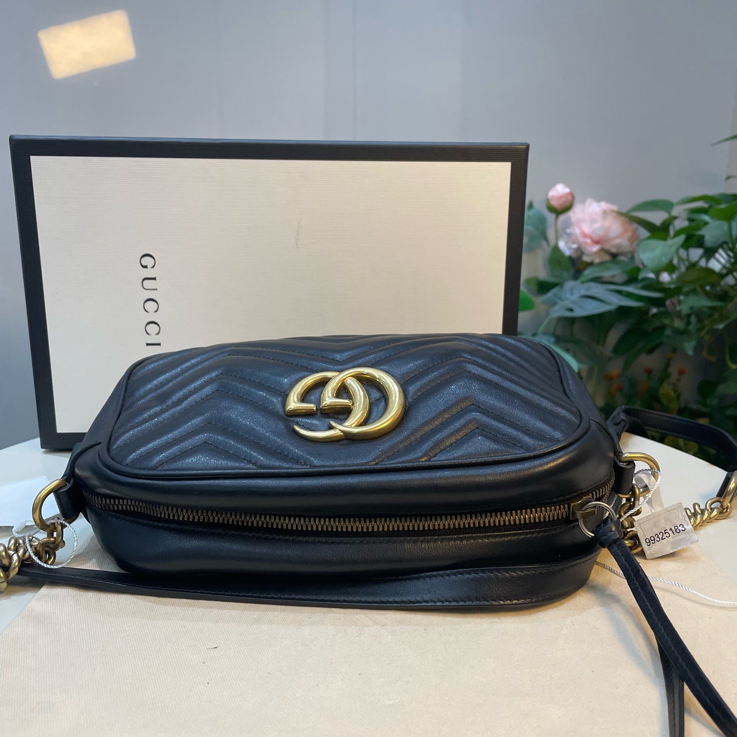 Gucci - Marmont Camera Bag - Leather - Black - (medium)