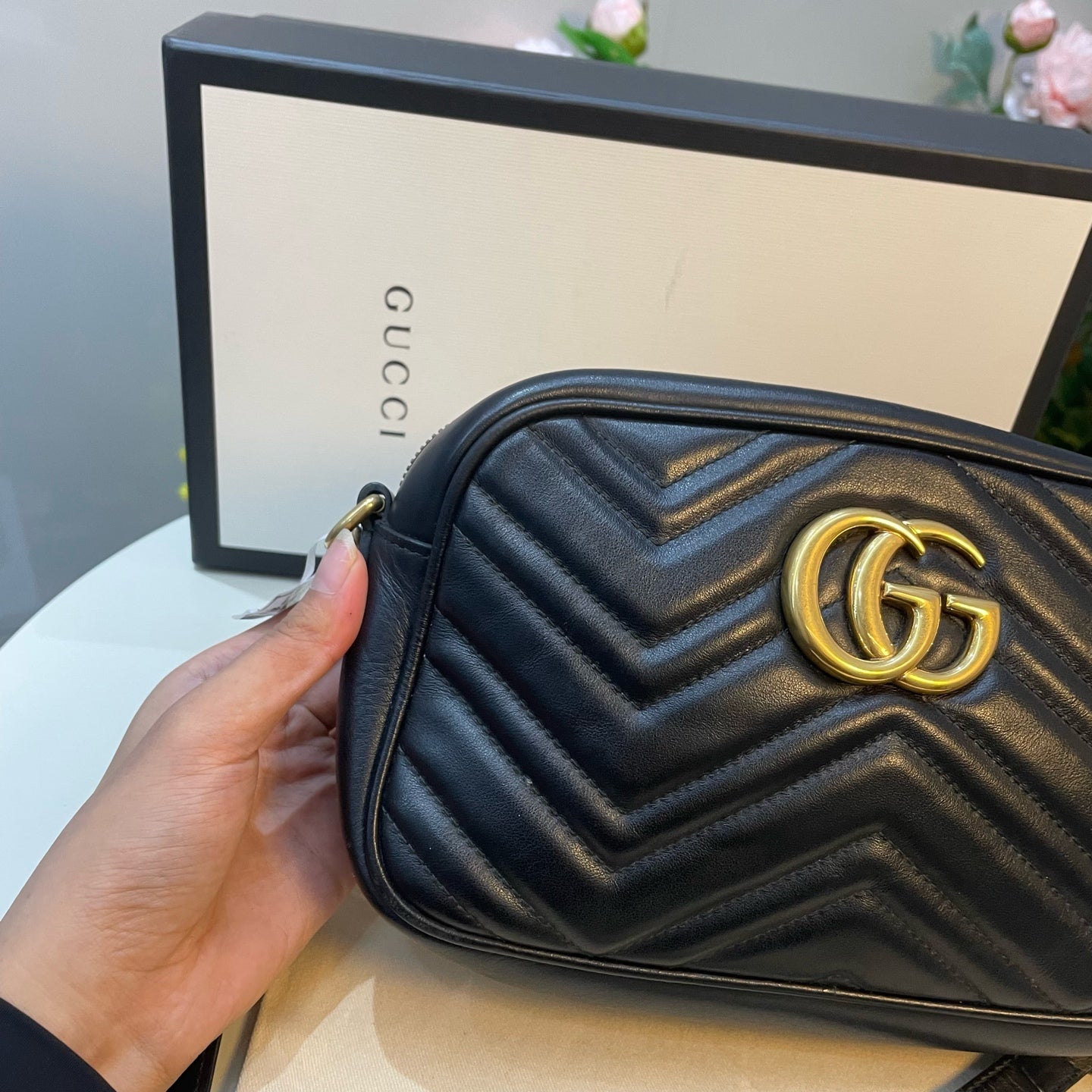 Gucci - Marmont Camera Bag - Leather - Black - (medium)