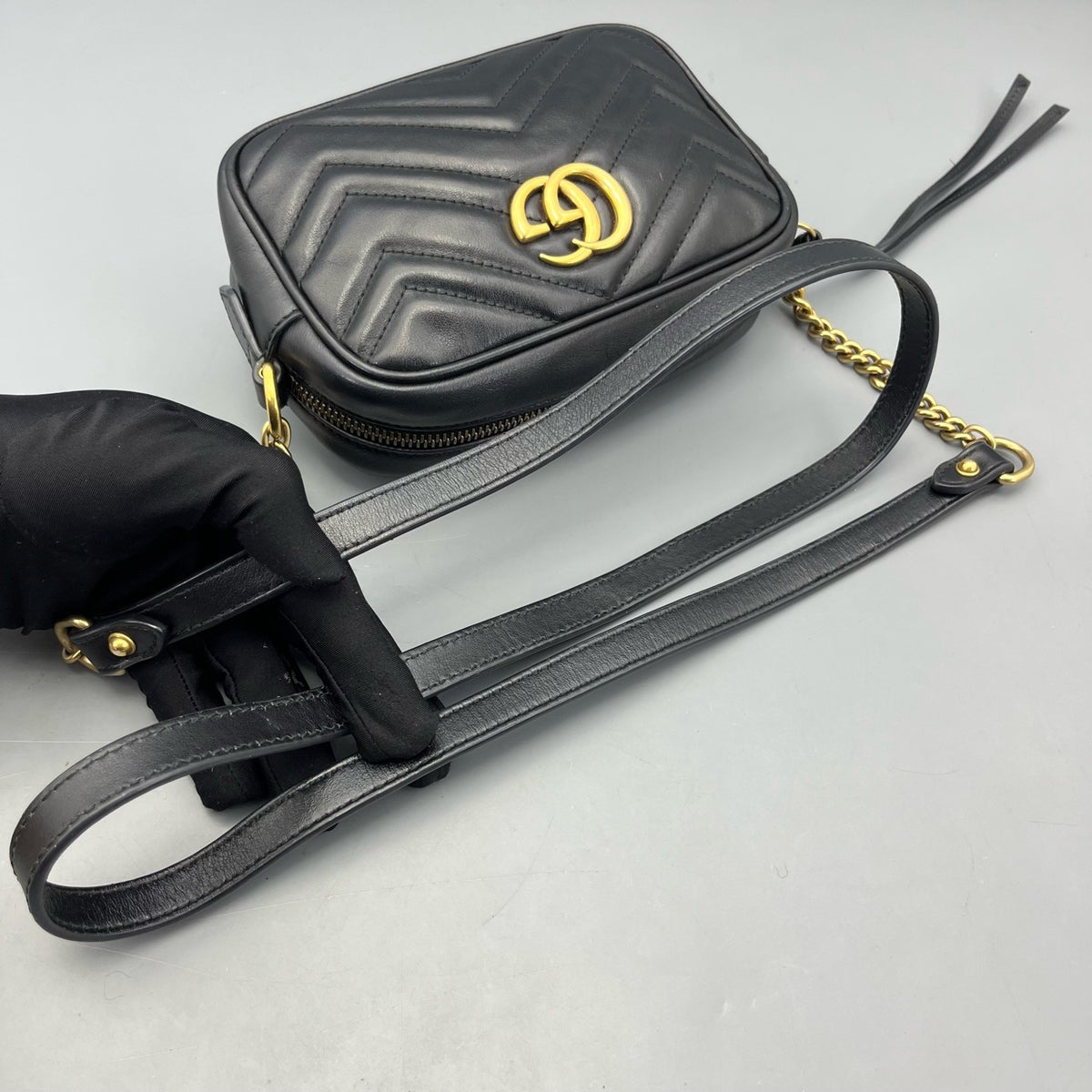 Gucci - Marmont Camera Bag - Leather - Black - (mini)