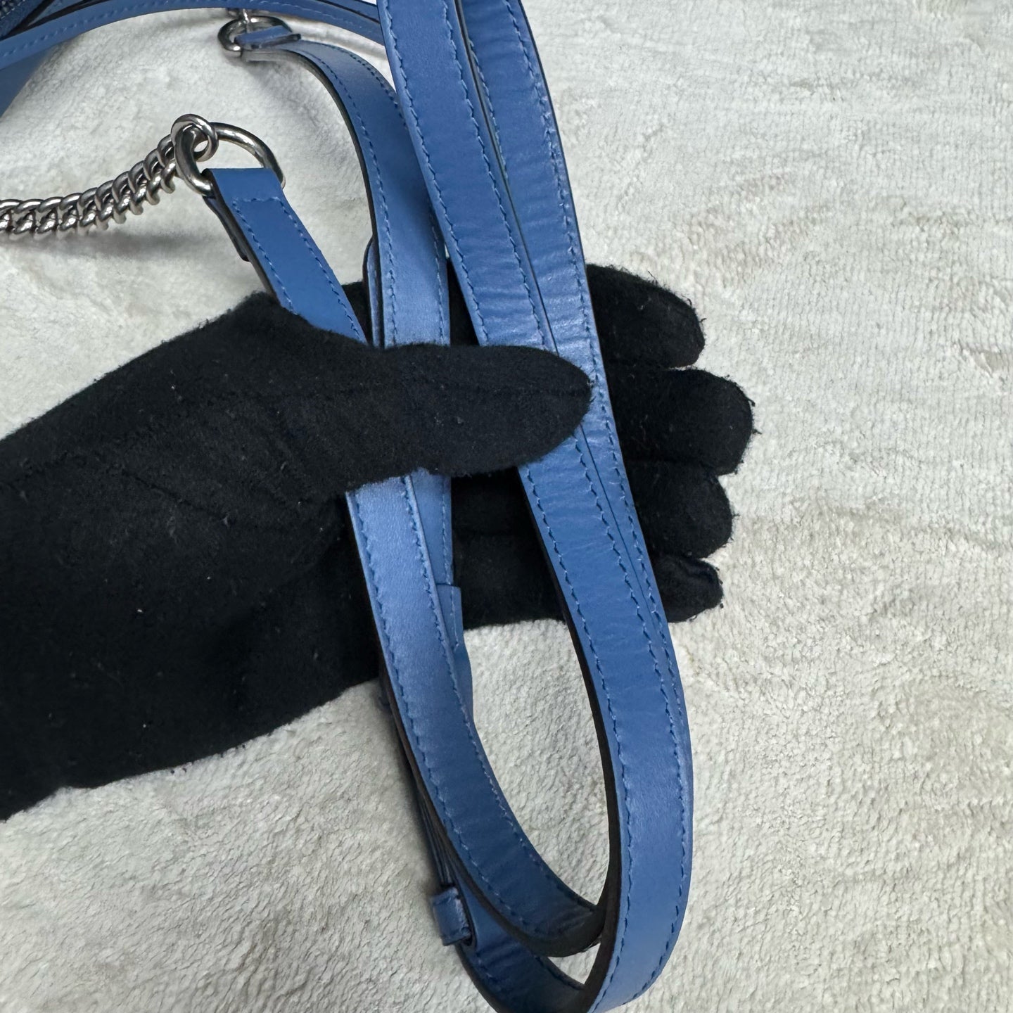 Gucci - Marmont Camera Bag - Leather - Blue - (mini)